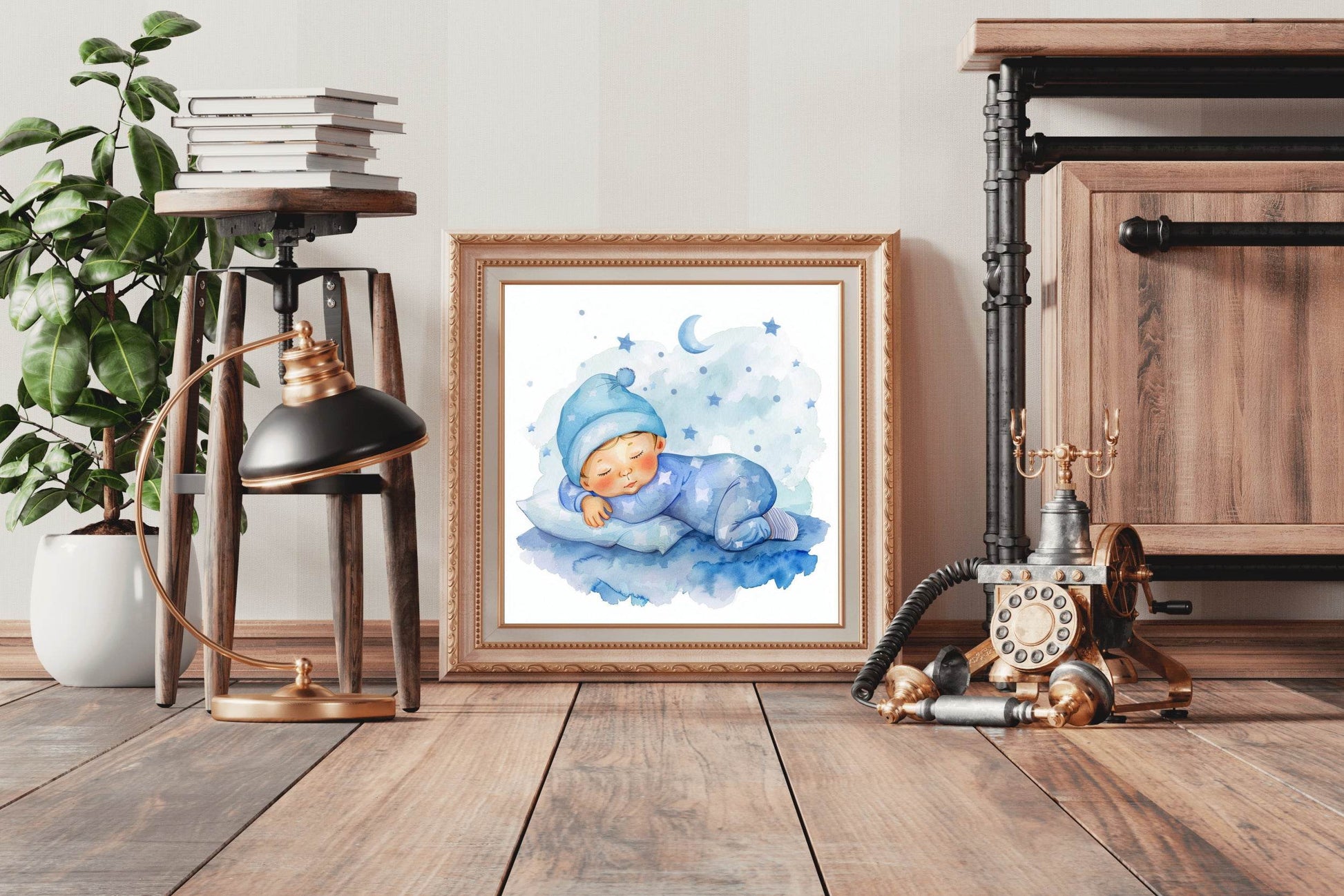 Watercolor Baby Sleeping Wall Art - beink online art store