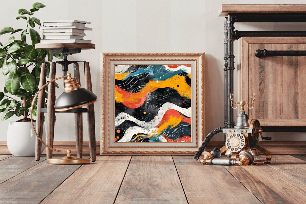 Cool Colorful Waves Abstract Wall Art - beink online art store