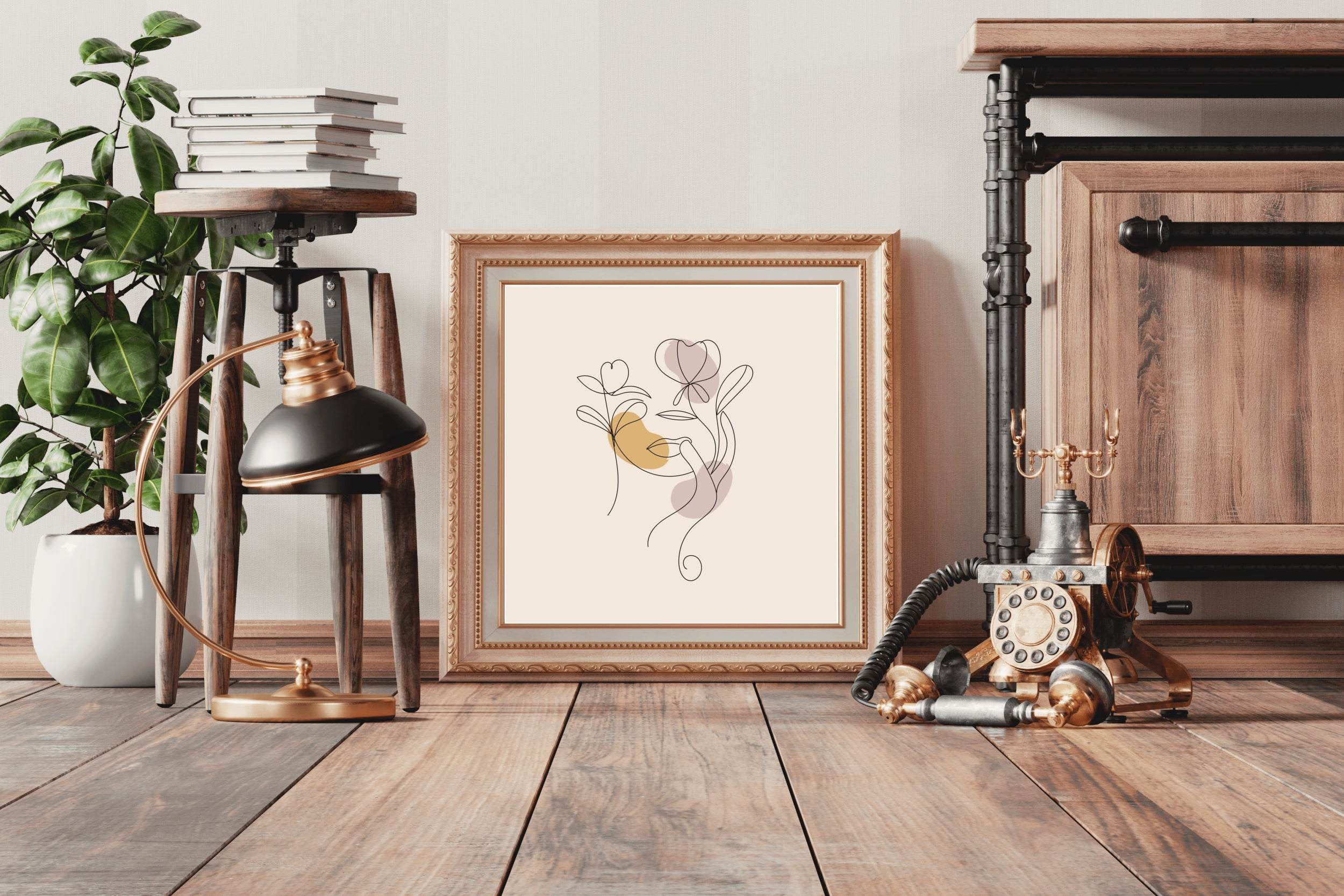 Cyclamen Persicum Flower Line Art - beink online art store