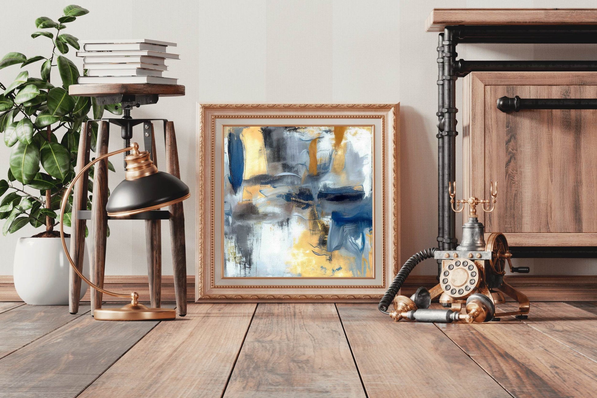 Modern Brush Strokes Abstract Wall Art - beink online art store