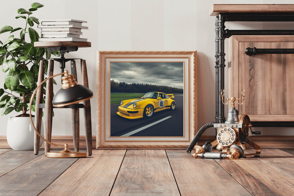 Porsche911 RWB Yellow Wall Art - beink online art store