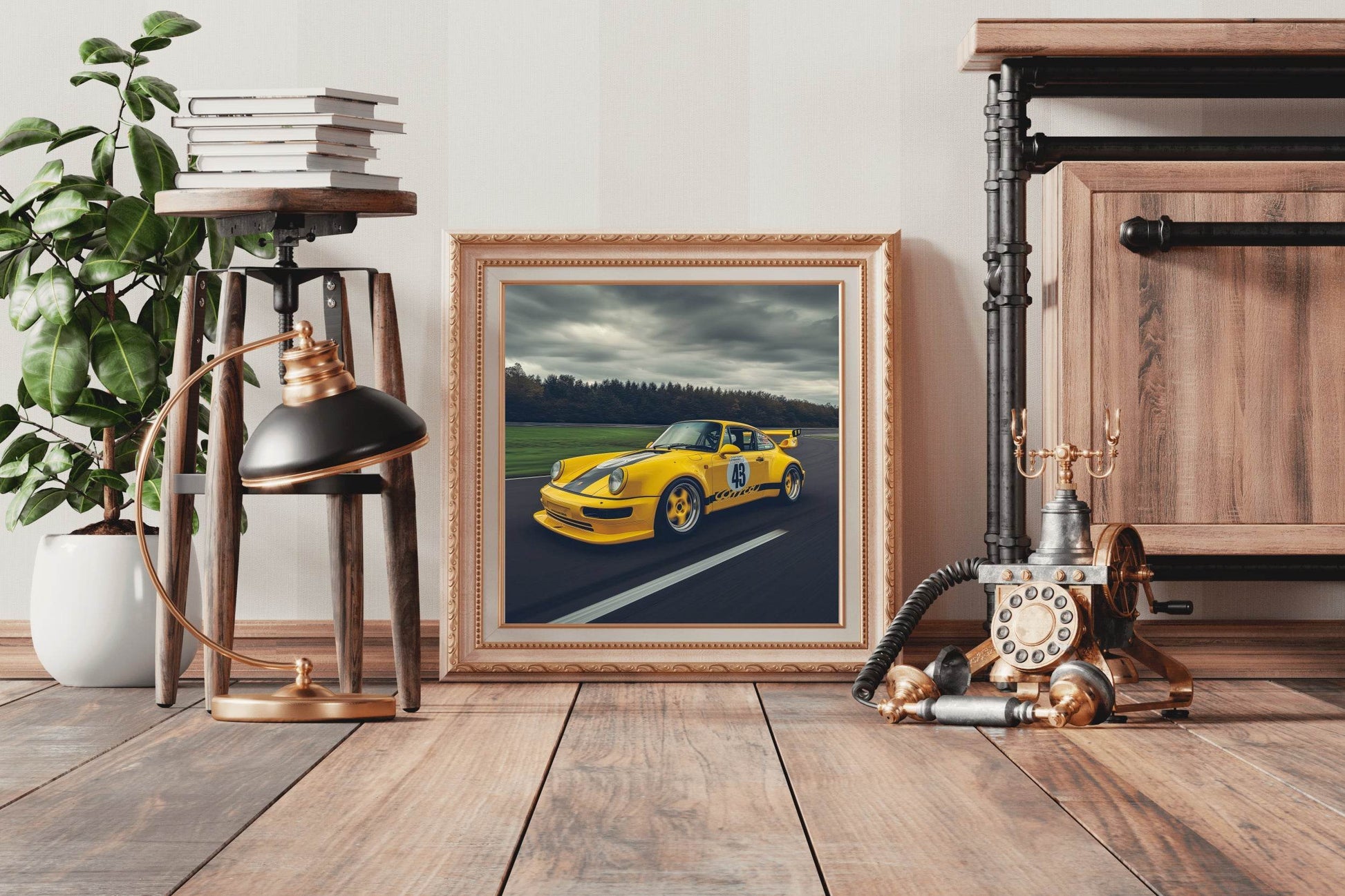 Porsche911 RWB Yellow Wall Art - beink online art store