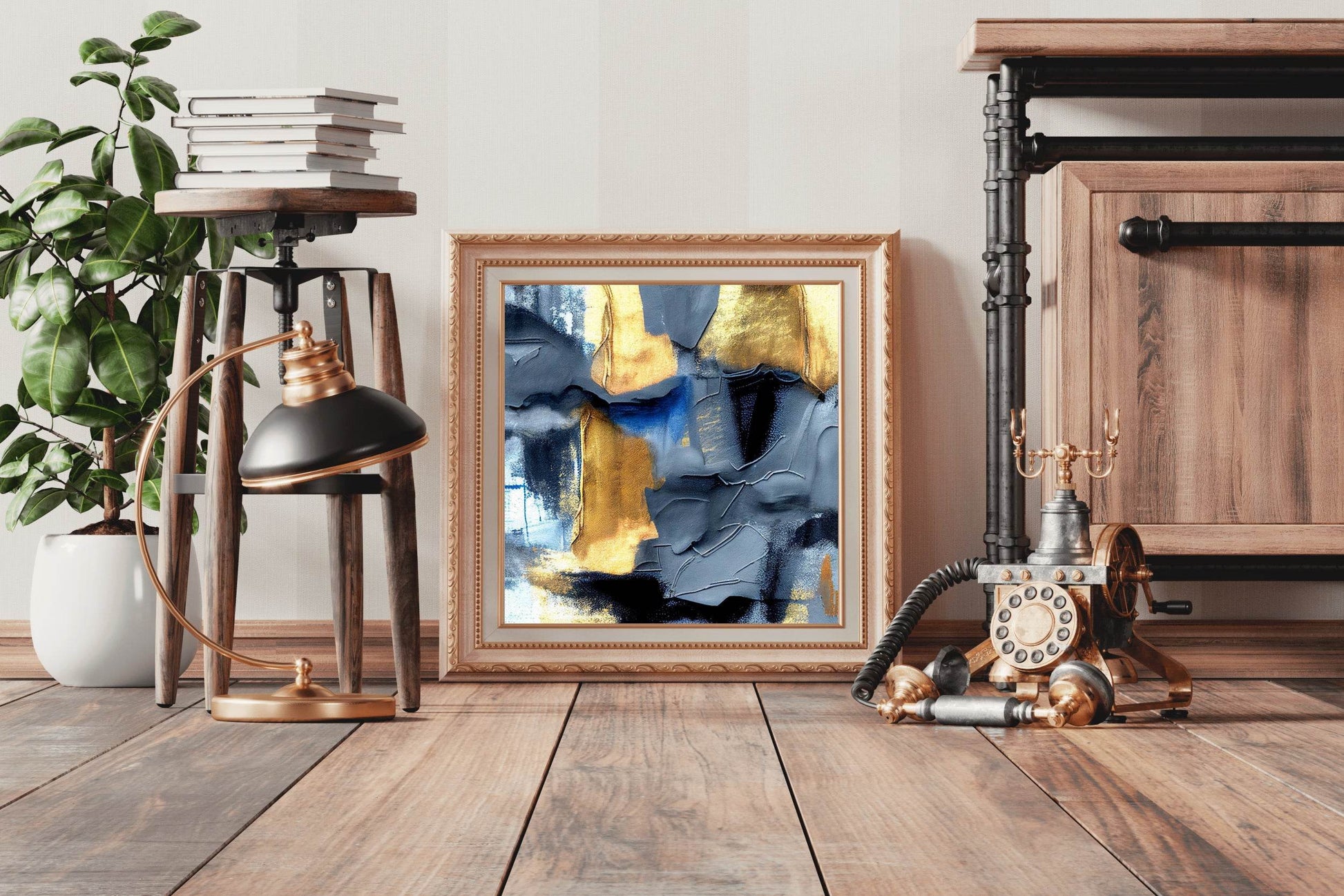 Multi Color Cloth Textured Abstract Wall Art - beink online art store