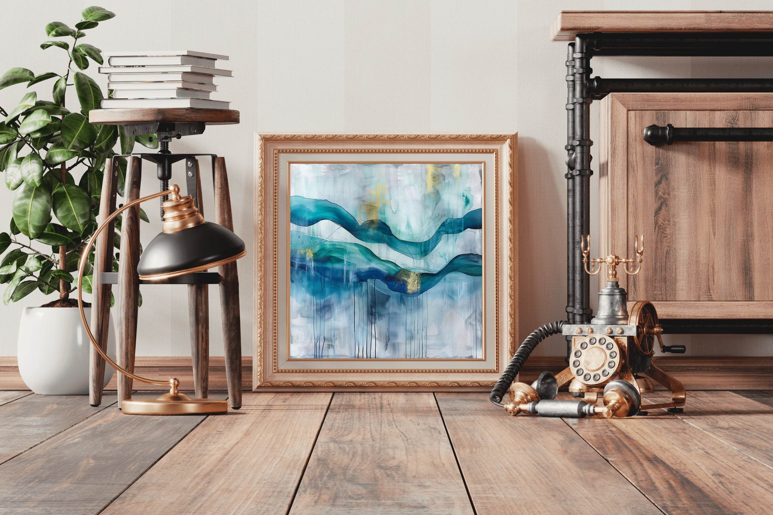 Elegent Water Paint Abstract Wall Art - beink online art store