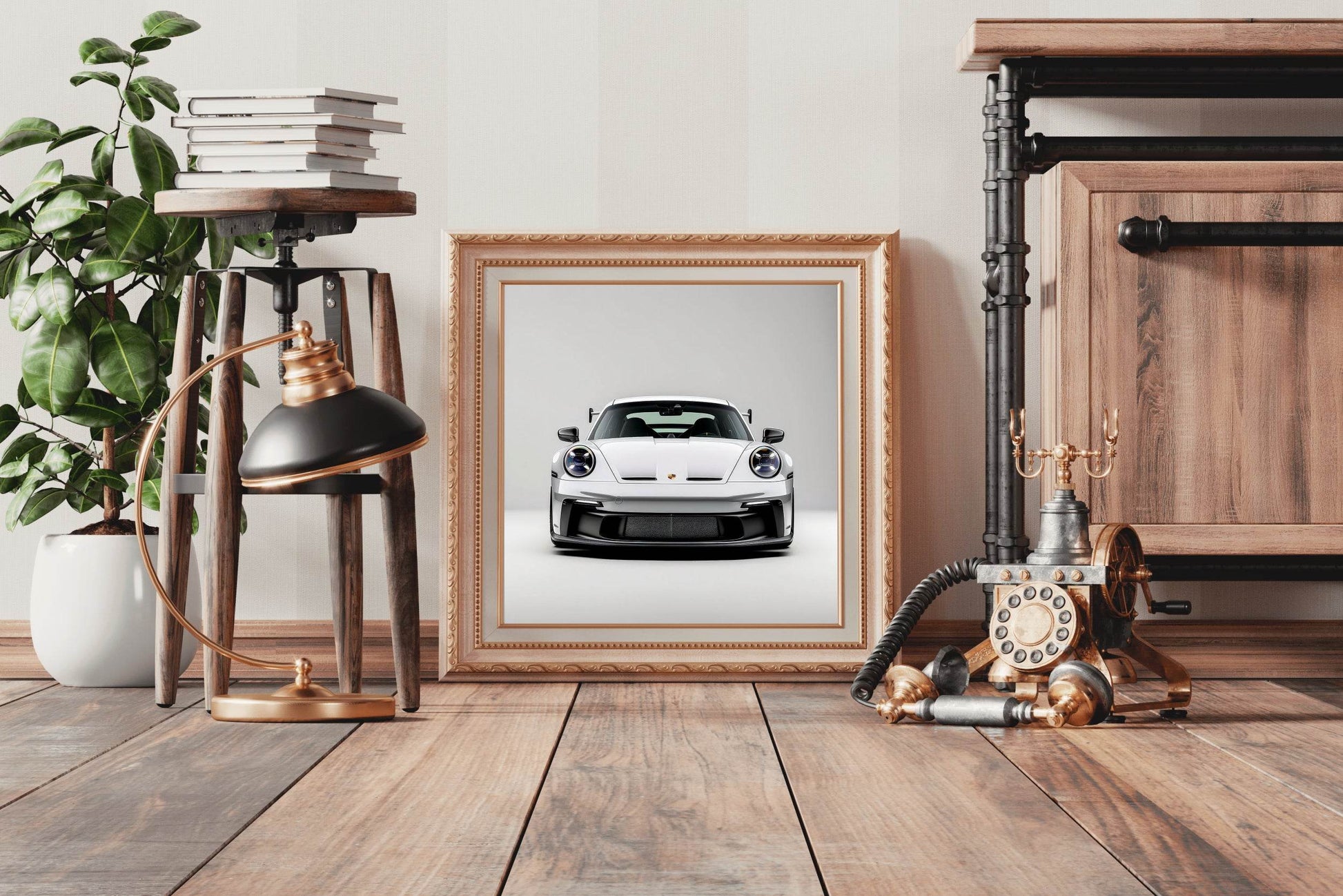 Porsche GT3 R GREY Wall Art - beink online art store