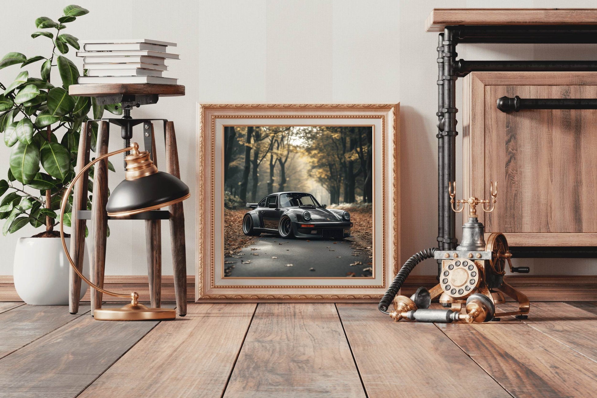 Porsche Black Sports Rally Wall Art - beink online art store