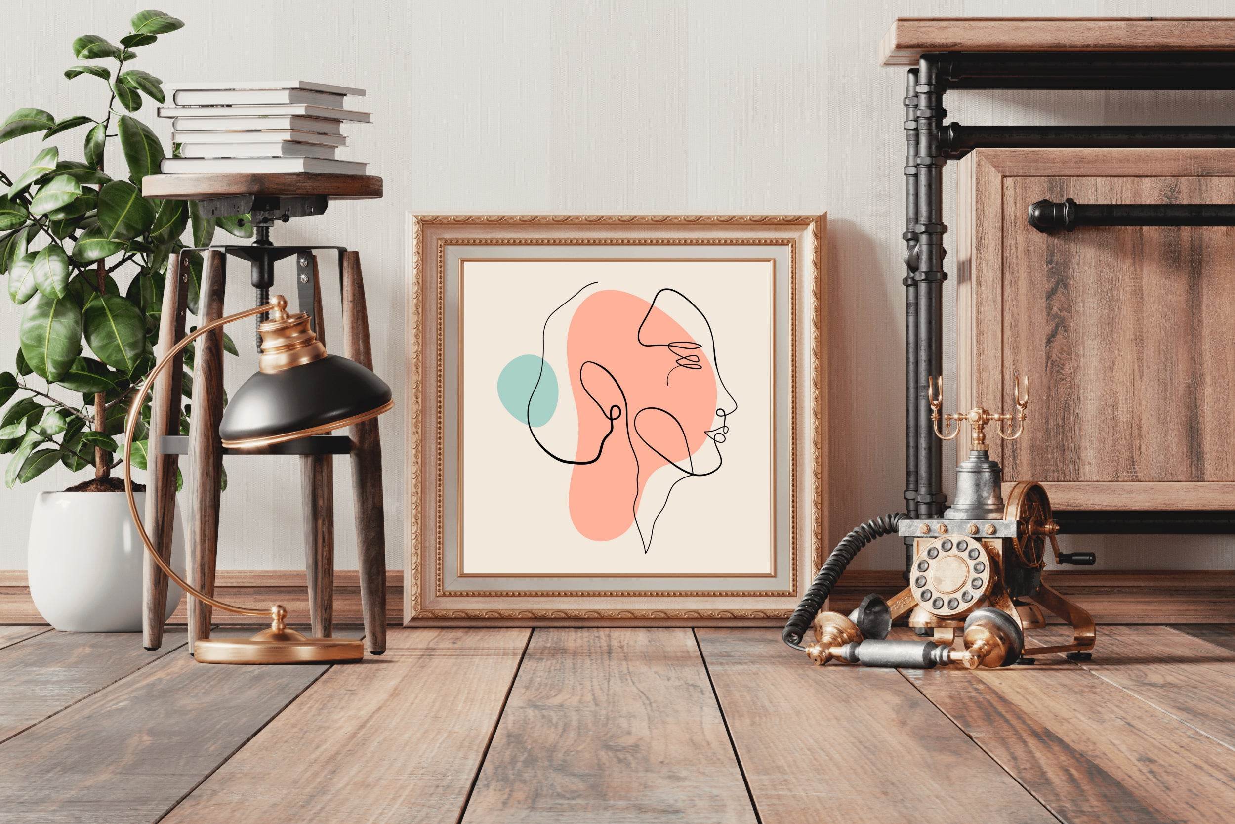 Stylized Image of Woman Face Wall Art - beink online art store