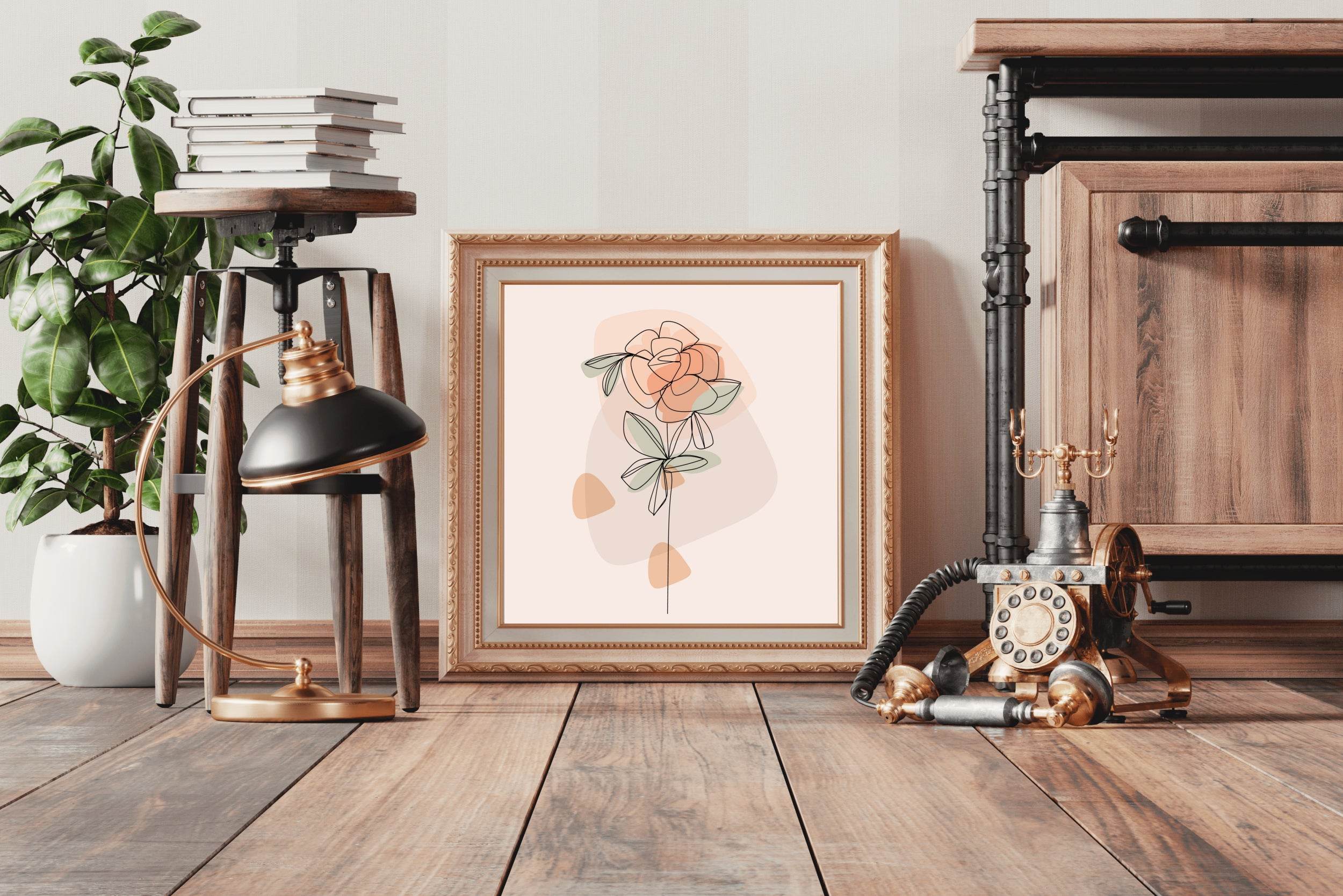 Dianthus Flower Branch Wall Art - beink online art store