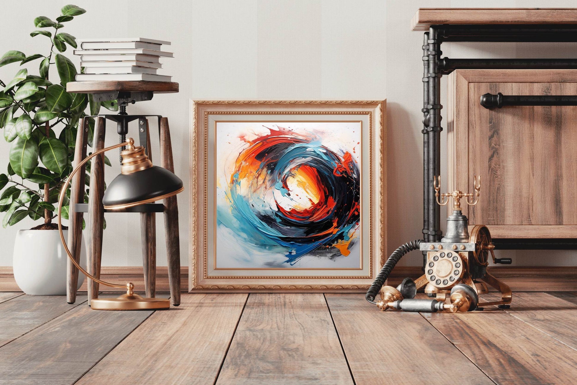 Colorful Painting Circle Abstract Wall Art - beink online art store