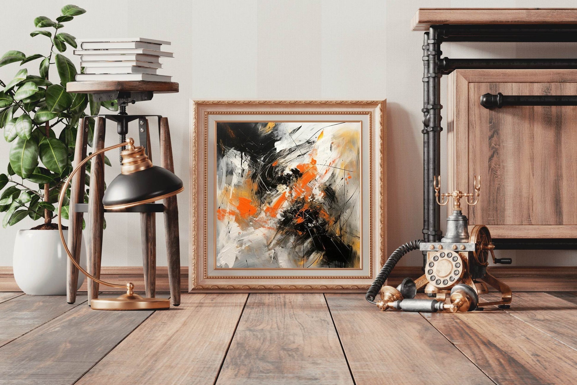 Oil Pain Strokes On Canvas Abstract Wall Art - beink online art store