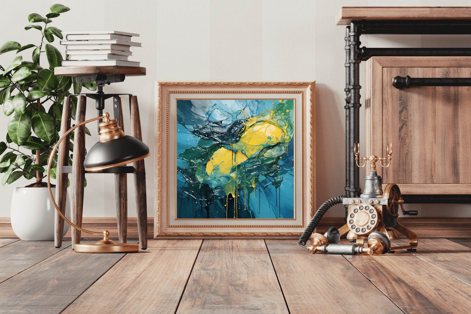 3D Effect Multi Color Brush Strokes Abstract Wall Art - beink online art store
