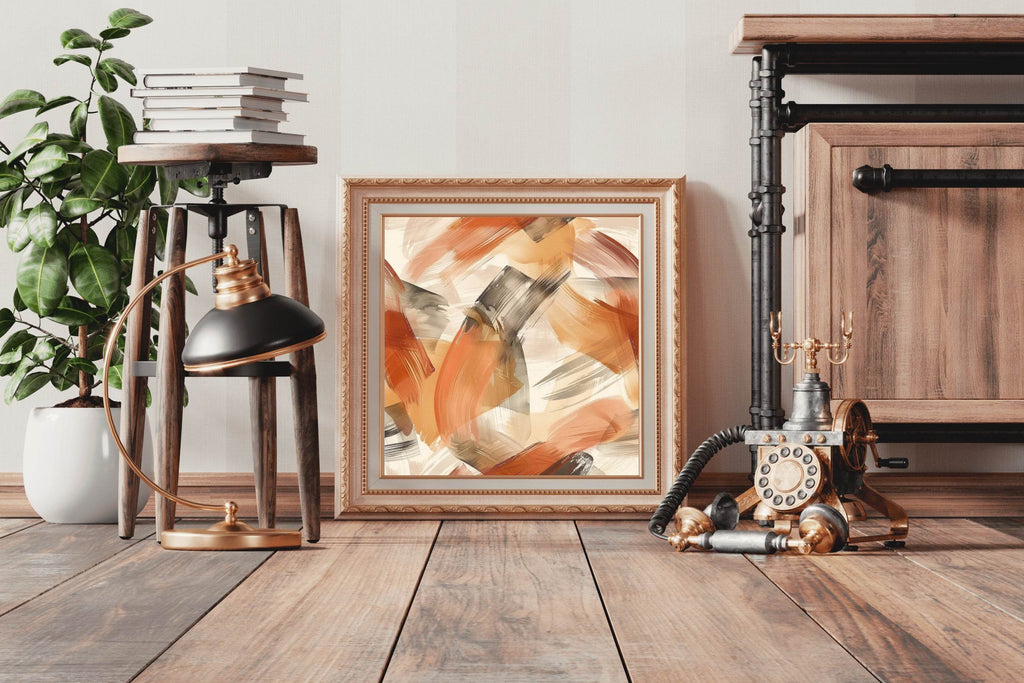 Orange Acrylic Abstract Wall Art - beink online art store