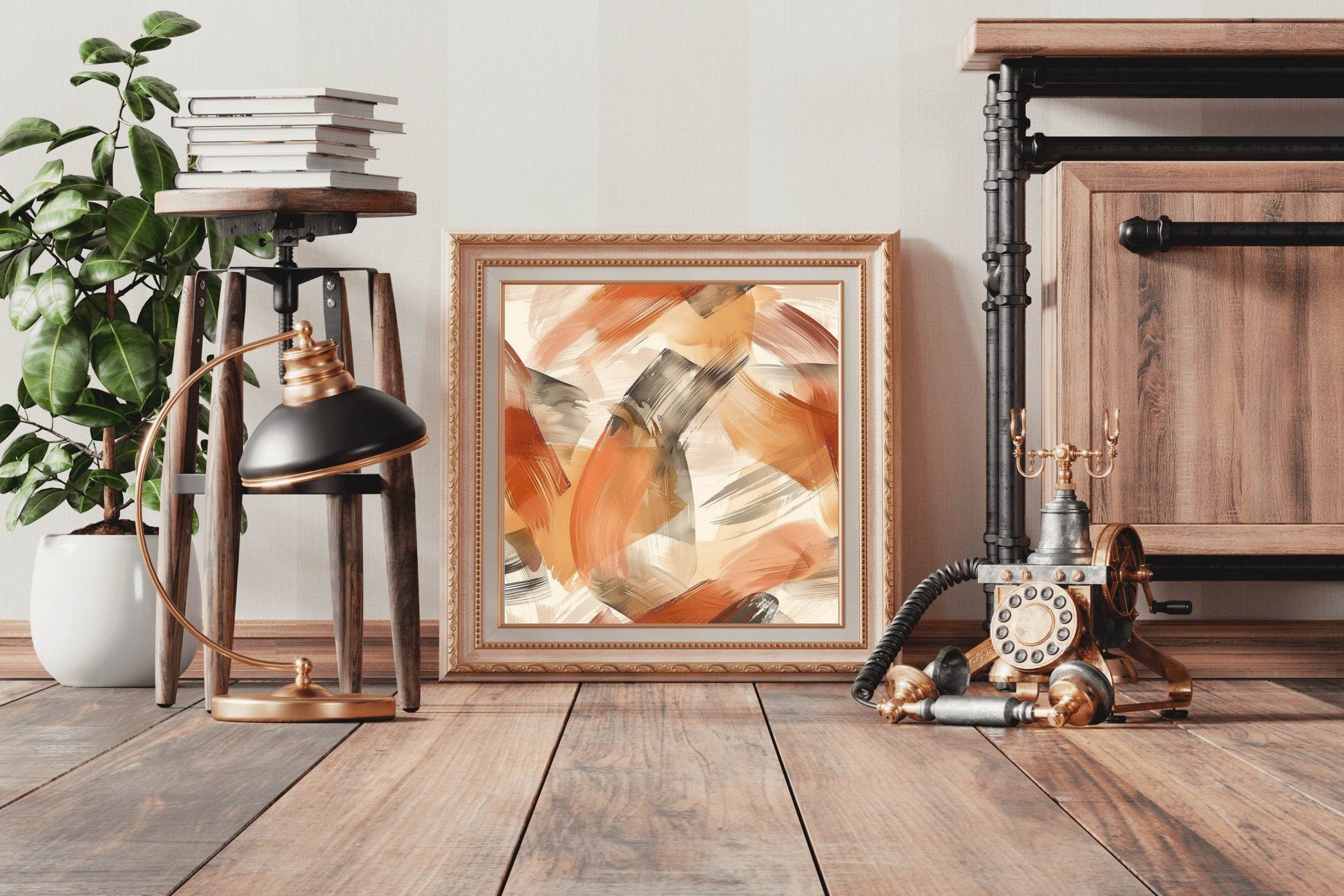 Orange Acrylic Abstract Wall Art - beink online art store
