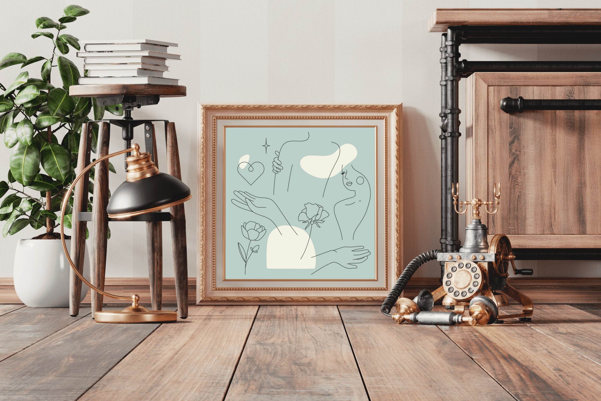 Lines Combined With Art And Emotion Wall Art - beink online art store