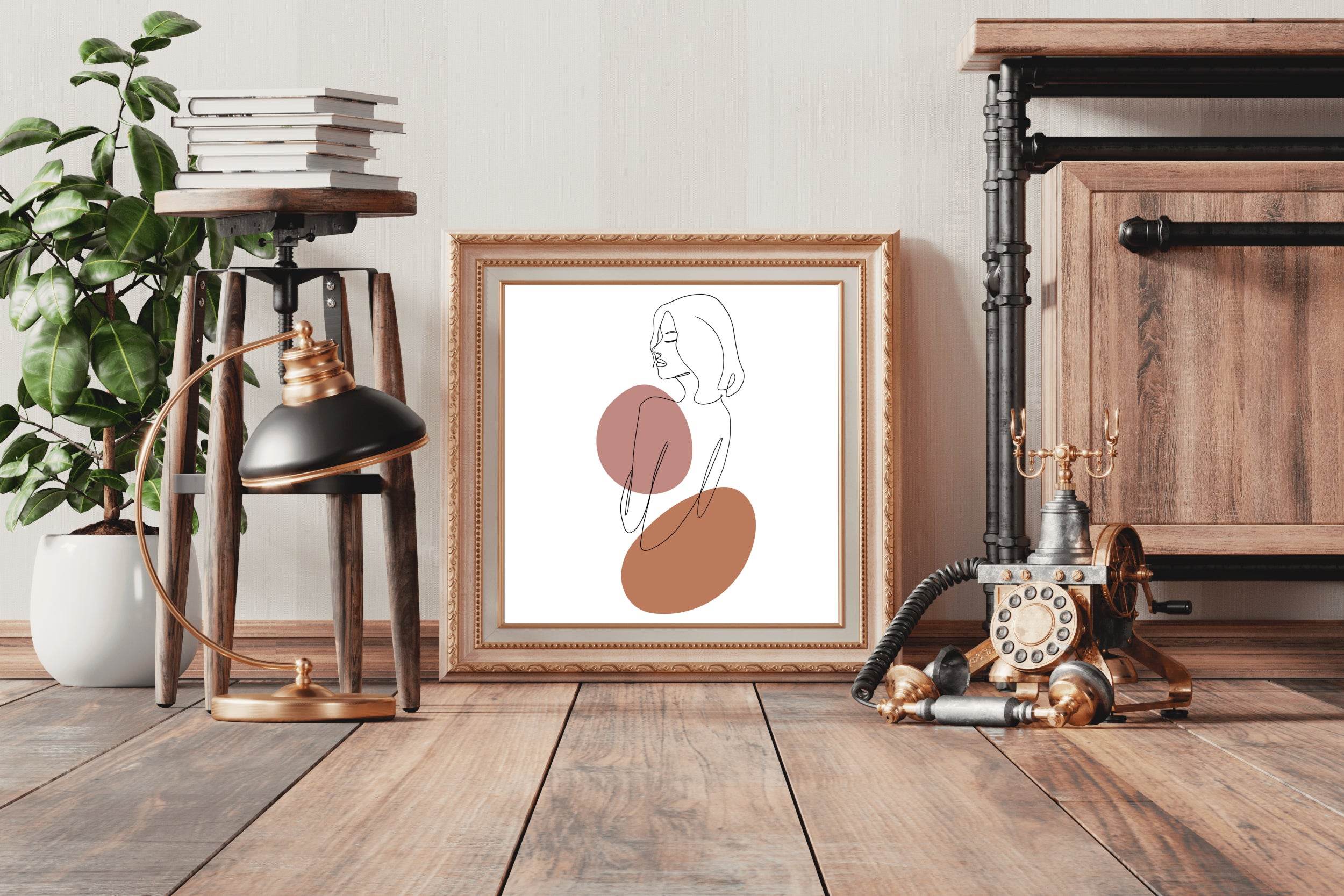 Minimal Female Body Line Art - beink online art store