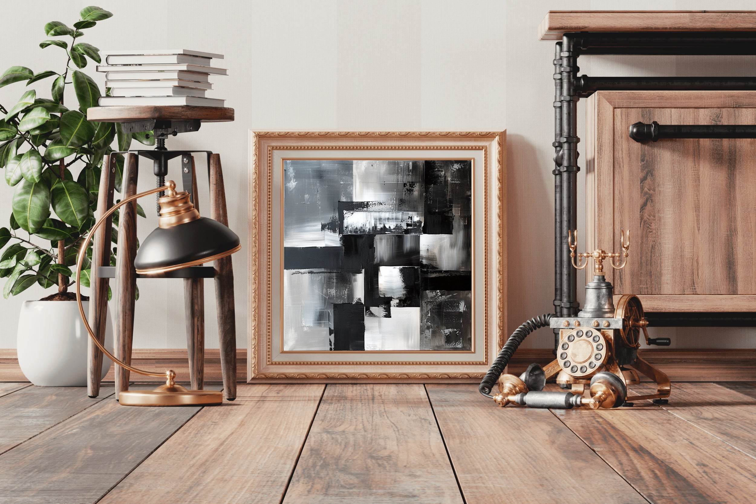 Monochrome Reflections Modren Wall Art - beink online art store