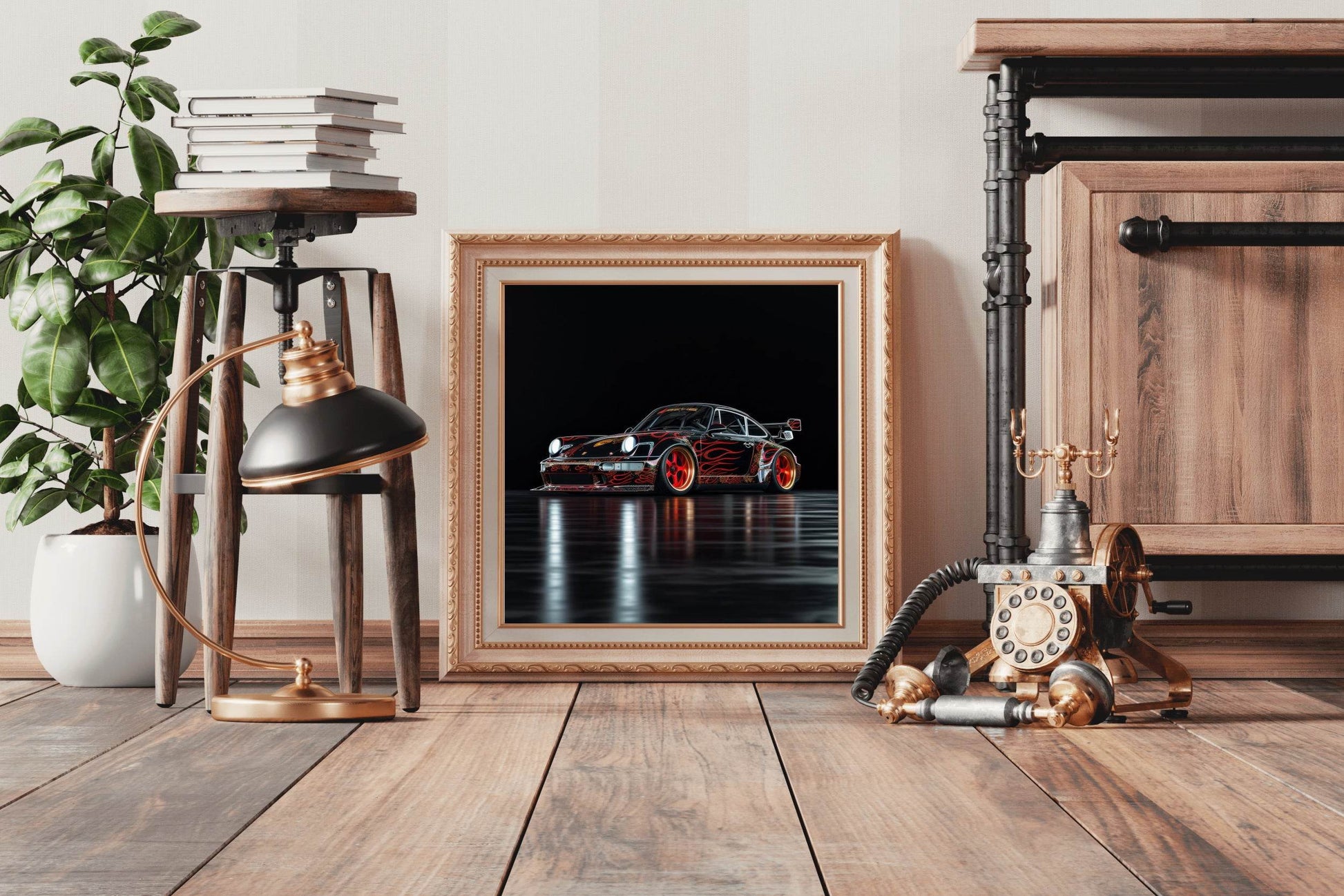 Porsche GTR Metallic Wall Art - beink online art store