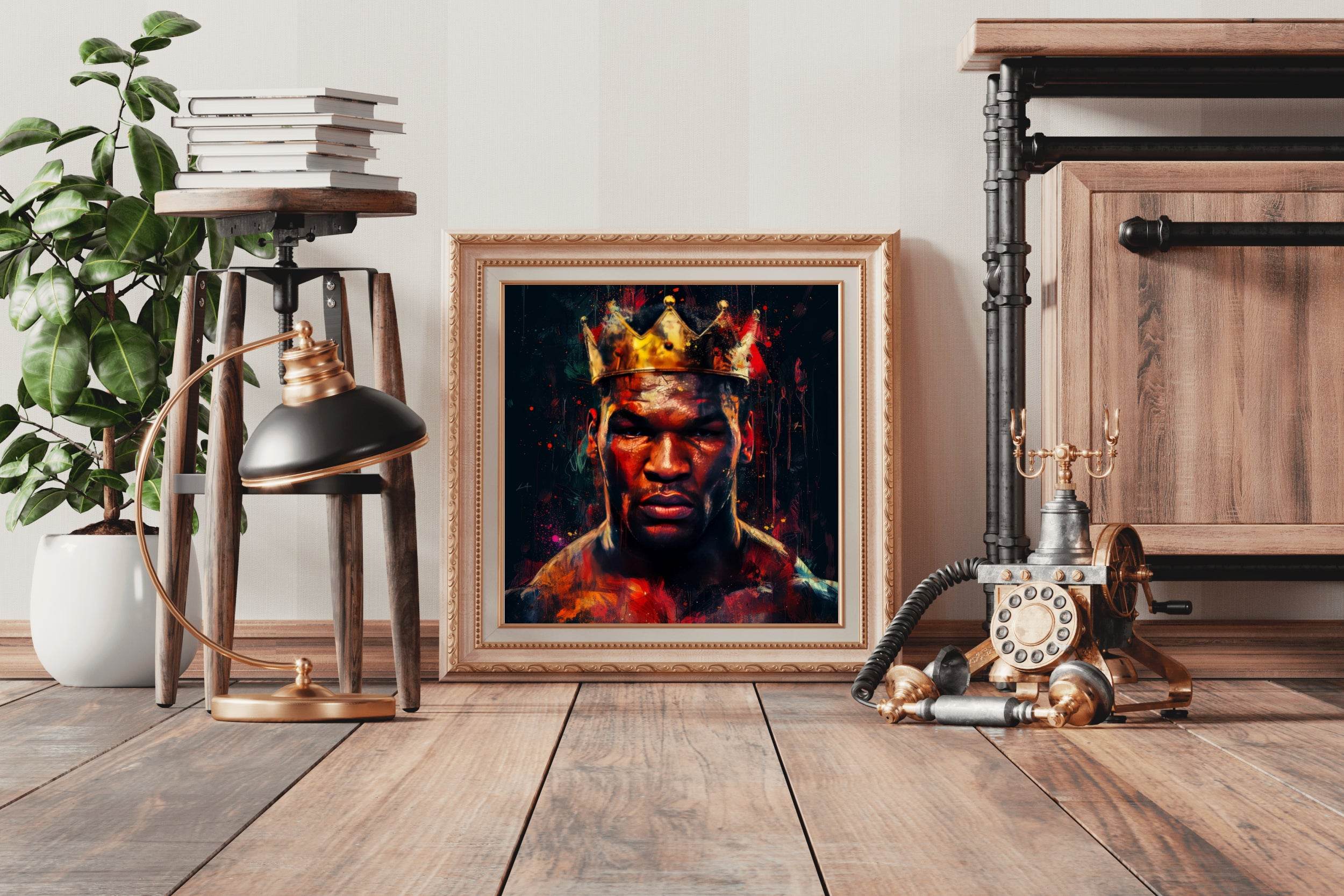 Mike Tyson With Crown Wall Art - beink online art store