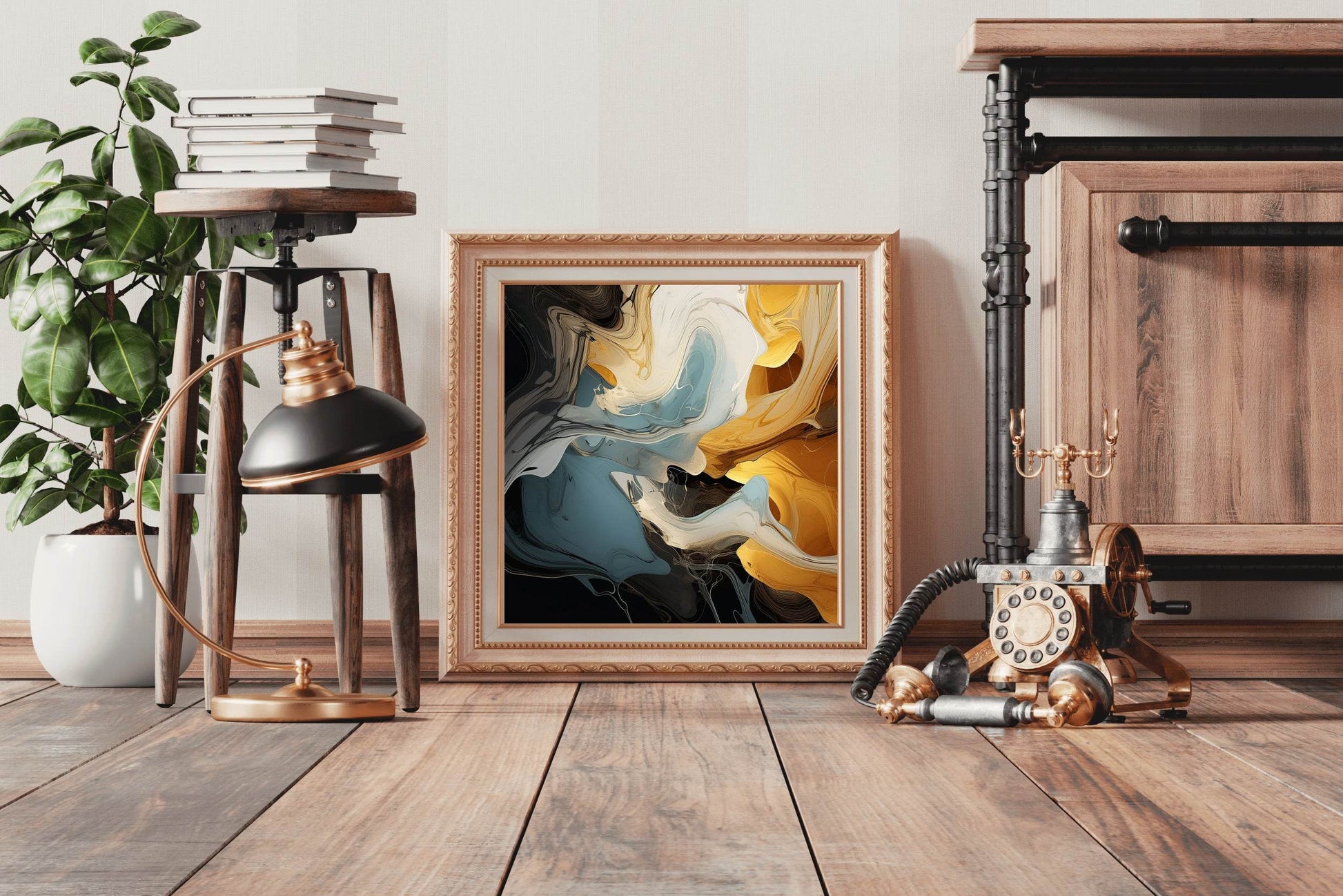 Oil Paint Strokes Abstract Wall Art - beink online art store
