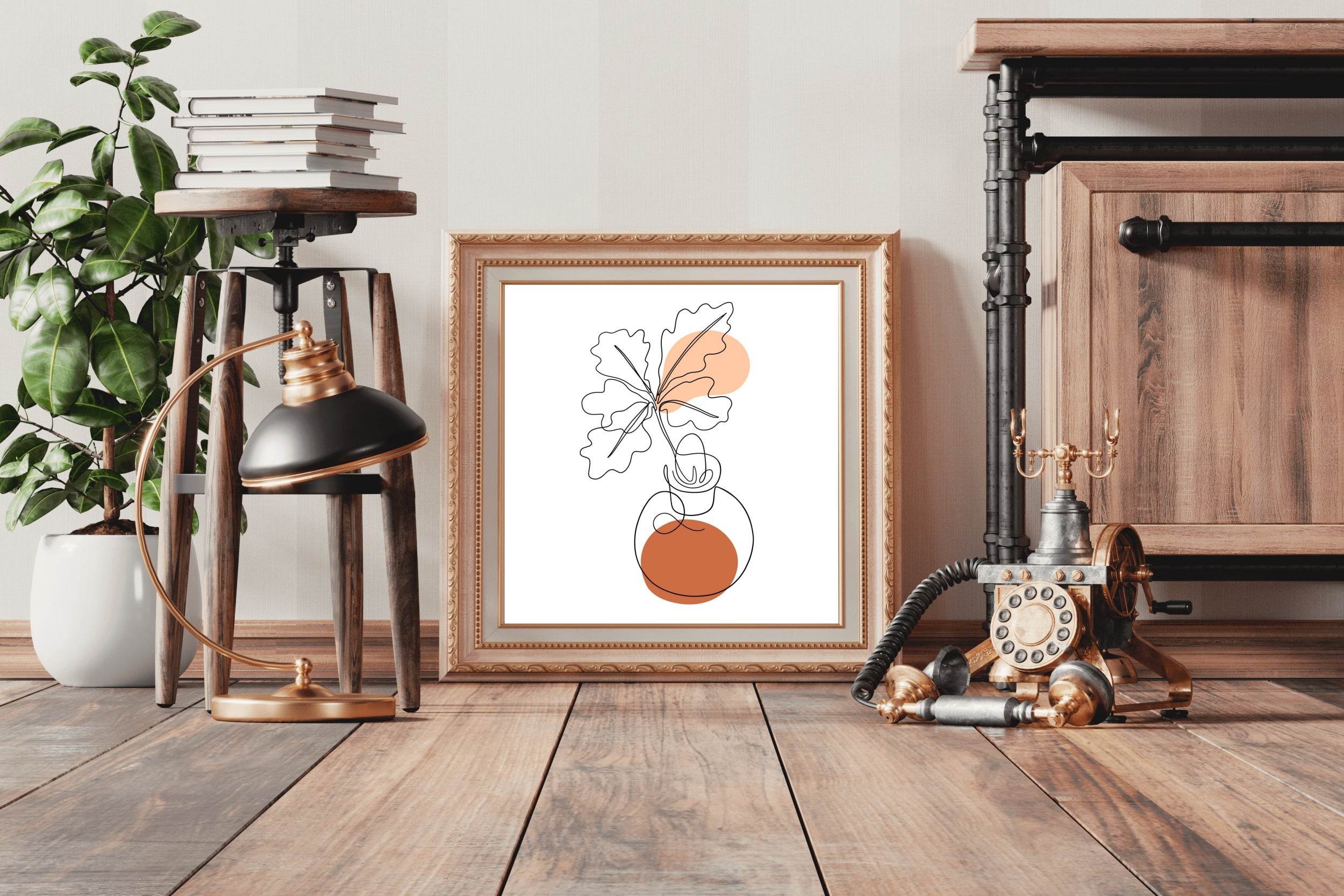 Broad Leaves in Pots Wall Art - beink online art store