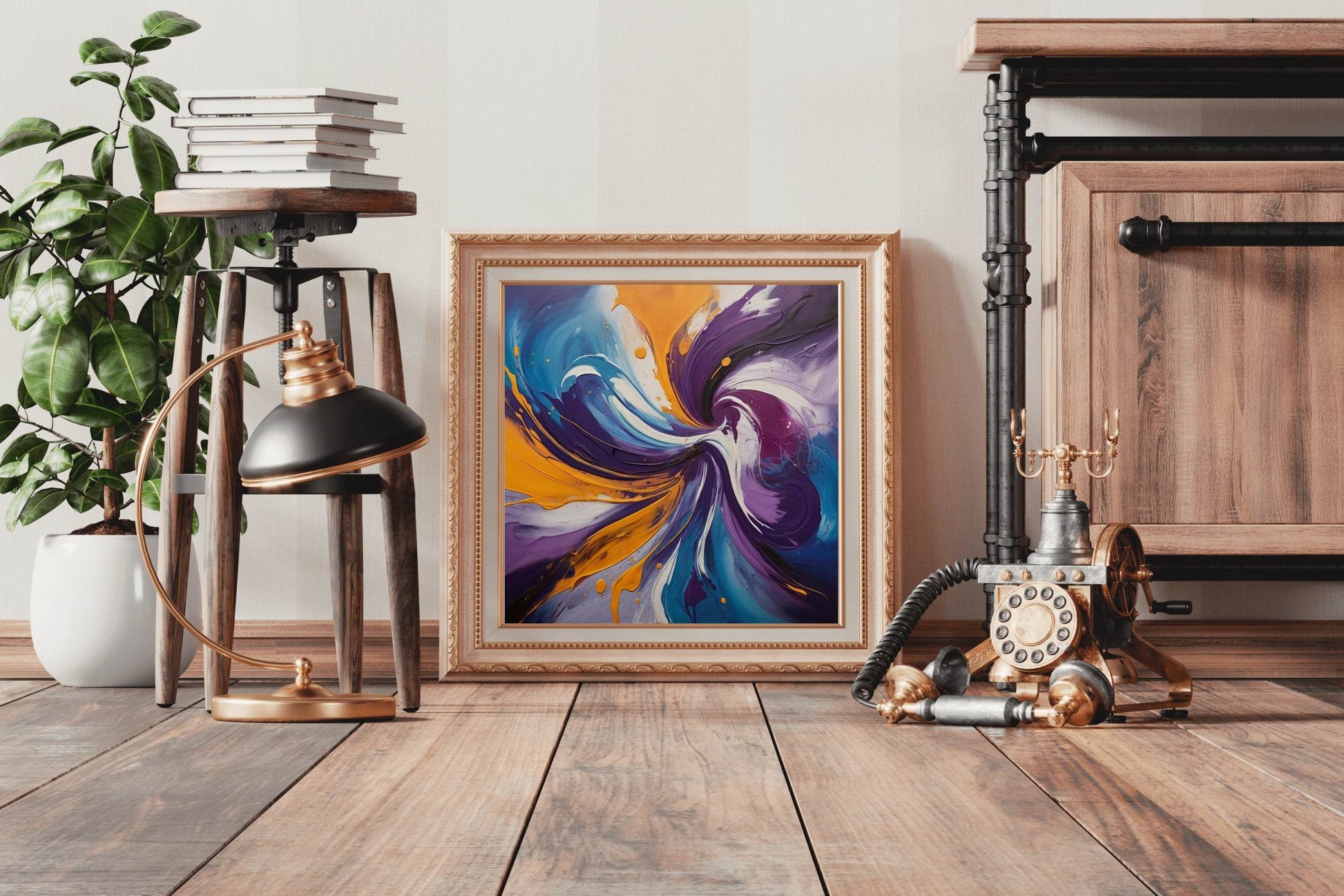 Flower Style Oil Paint Abstract Wall Art - beink online art store