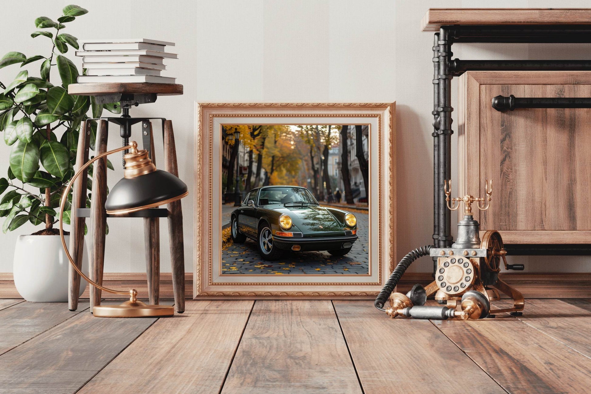 Green Porsche 911 Racing Wall Art - beink online art store