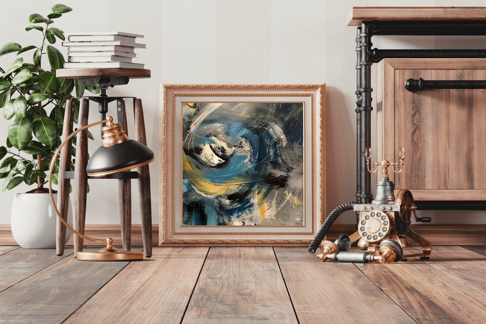 Sharp Brush Strokes Abstract Wall Art - beink online art store