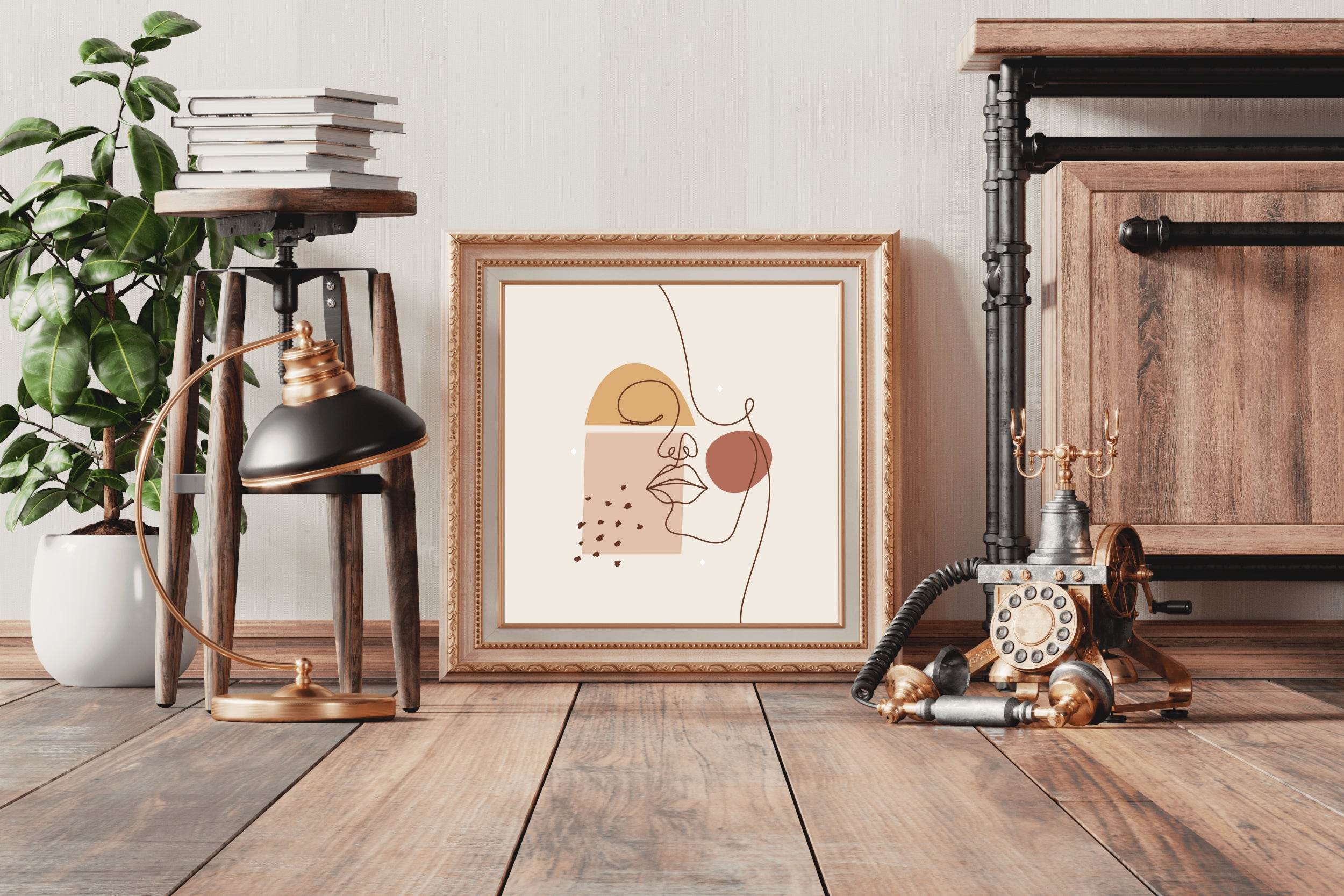 Beautiful Design of Female Face Wall Art - beink online art store