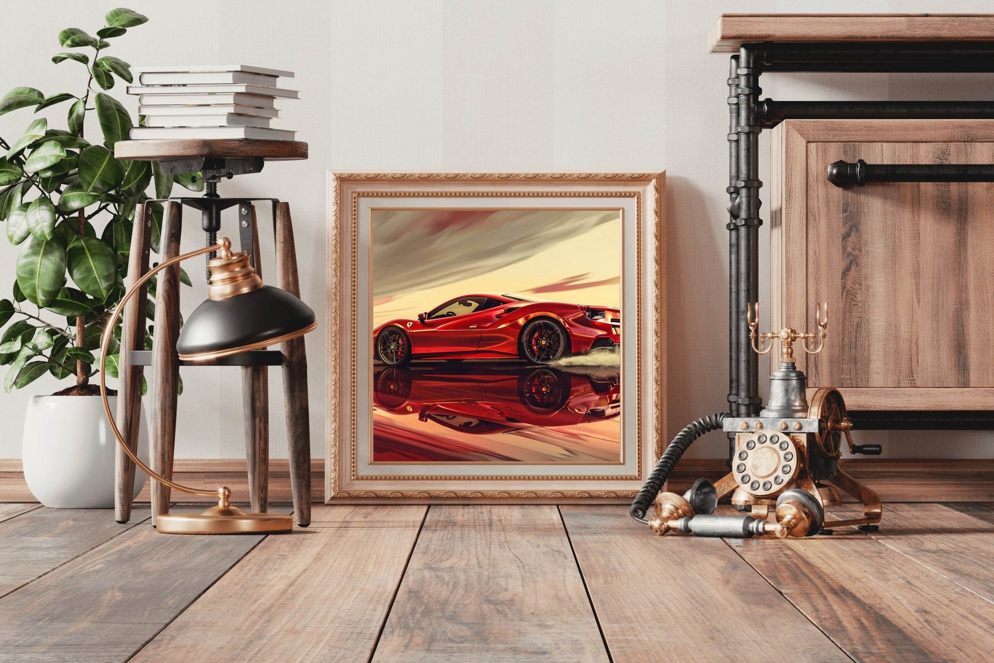 Metal Ferrari 488 Wall Art - beink online art store