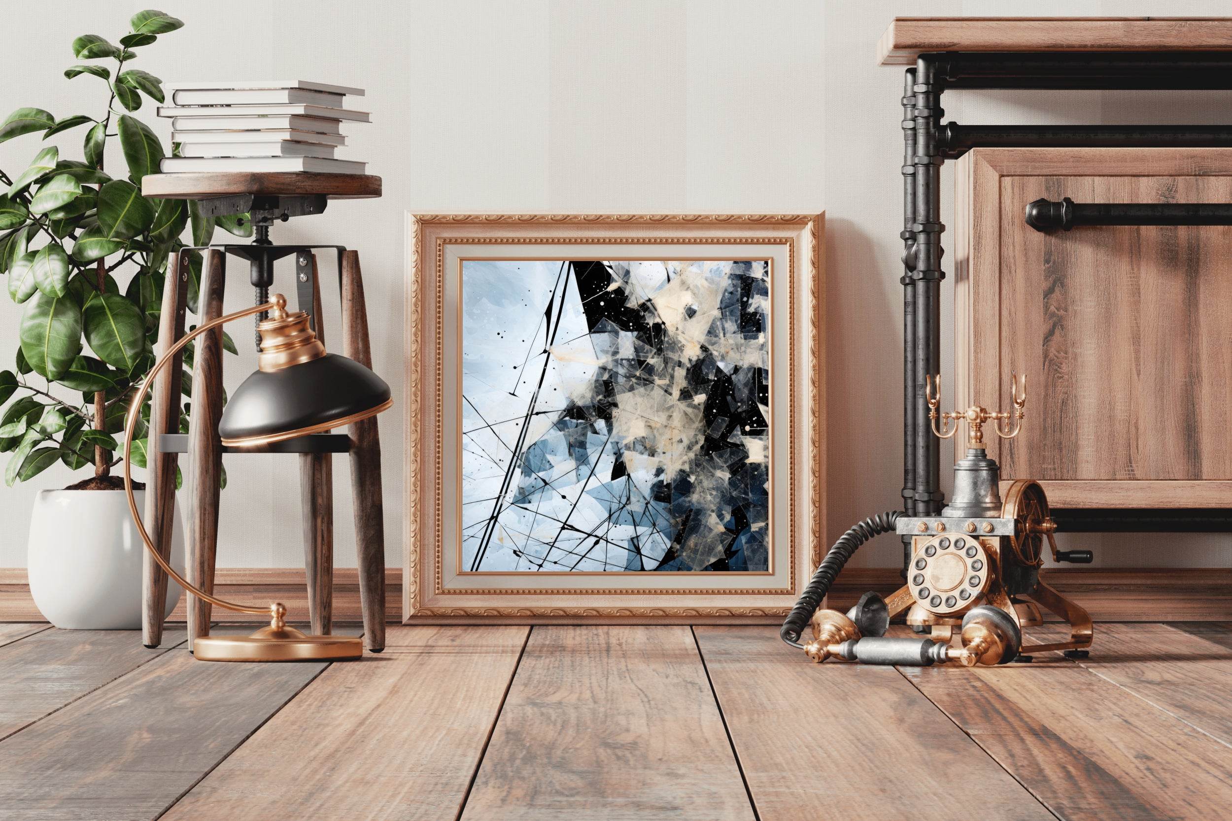 Broken Glass Abstract Wall Art - beink online art store