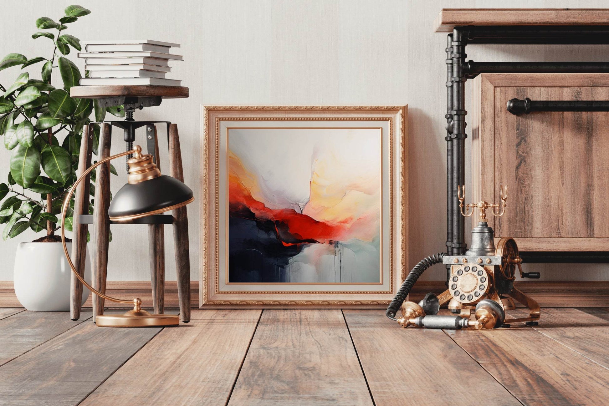 Digital Water Color Vibrant Abstract Wall Art - beink online art store