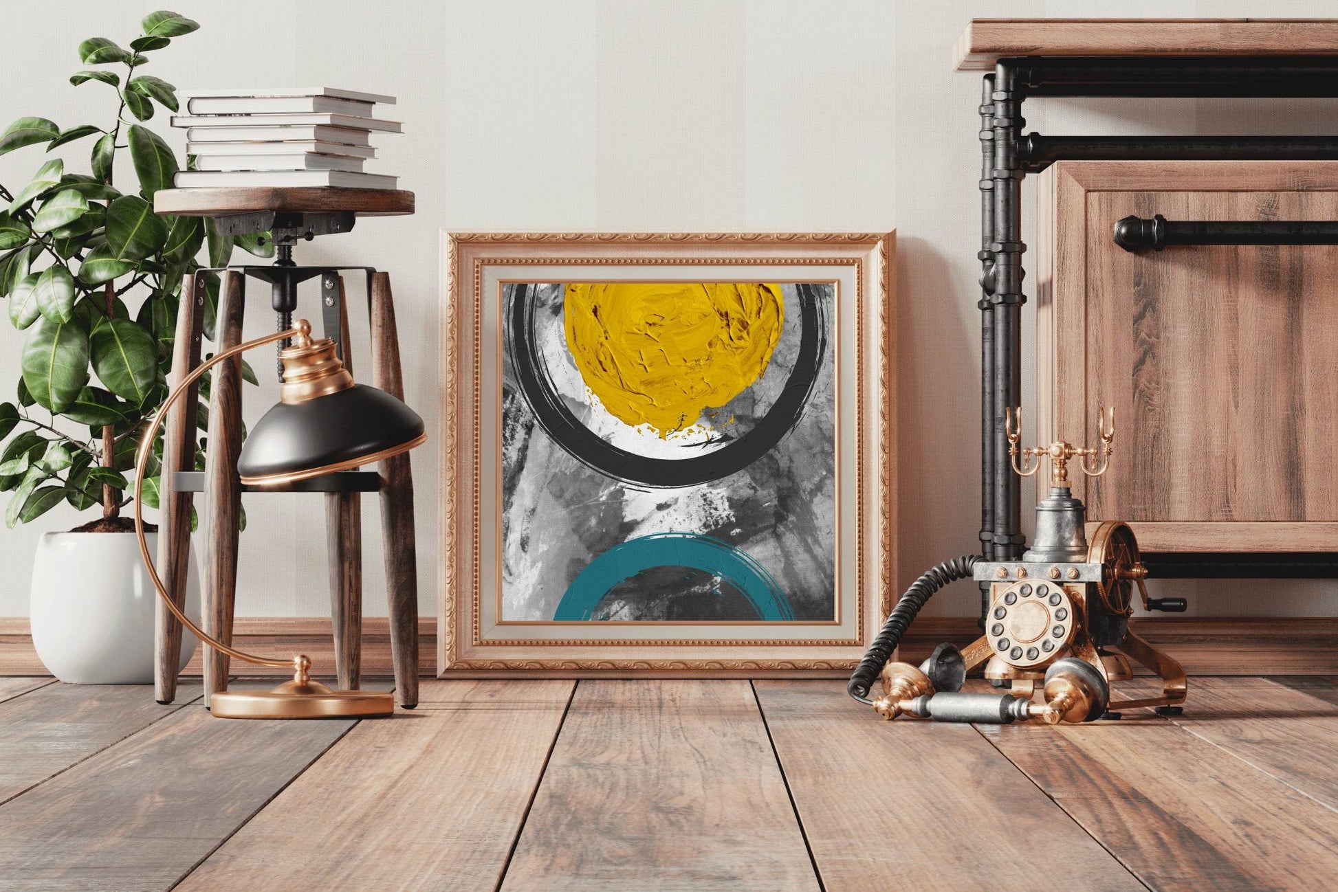 Oil Paint Brush Strokes Abstract Wall Art - beink online art store