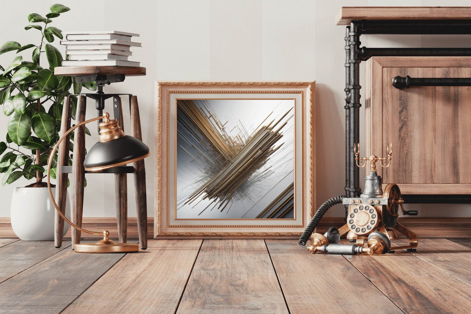 3D Spiral Fractal Design Abstract Wall Art - beink online art store