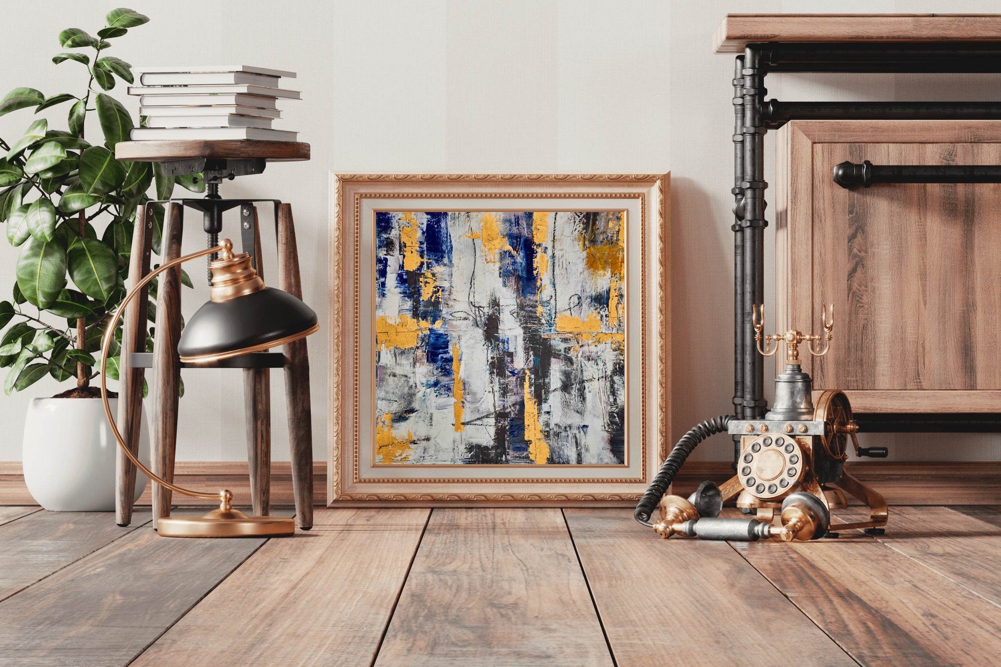 Brush Stroke Patch Abstract Wall Art - beink online art store