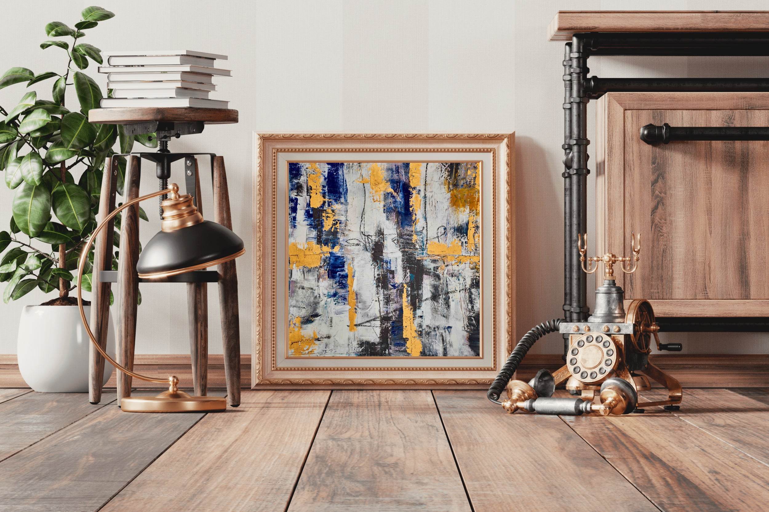 Brush Stroke Patch Abstract Wall Art - beink online art store