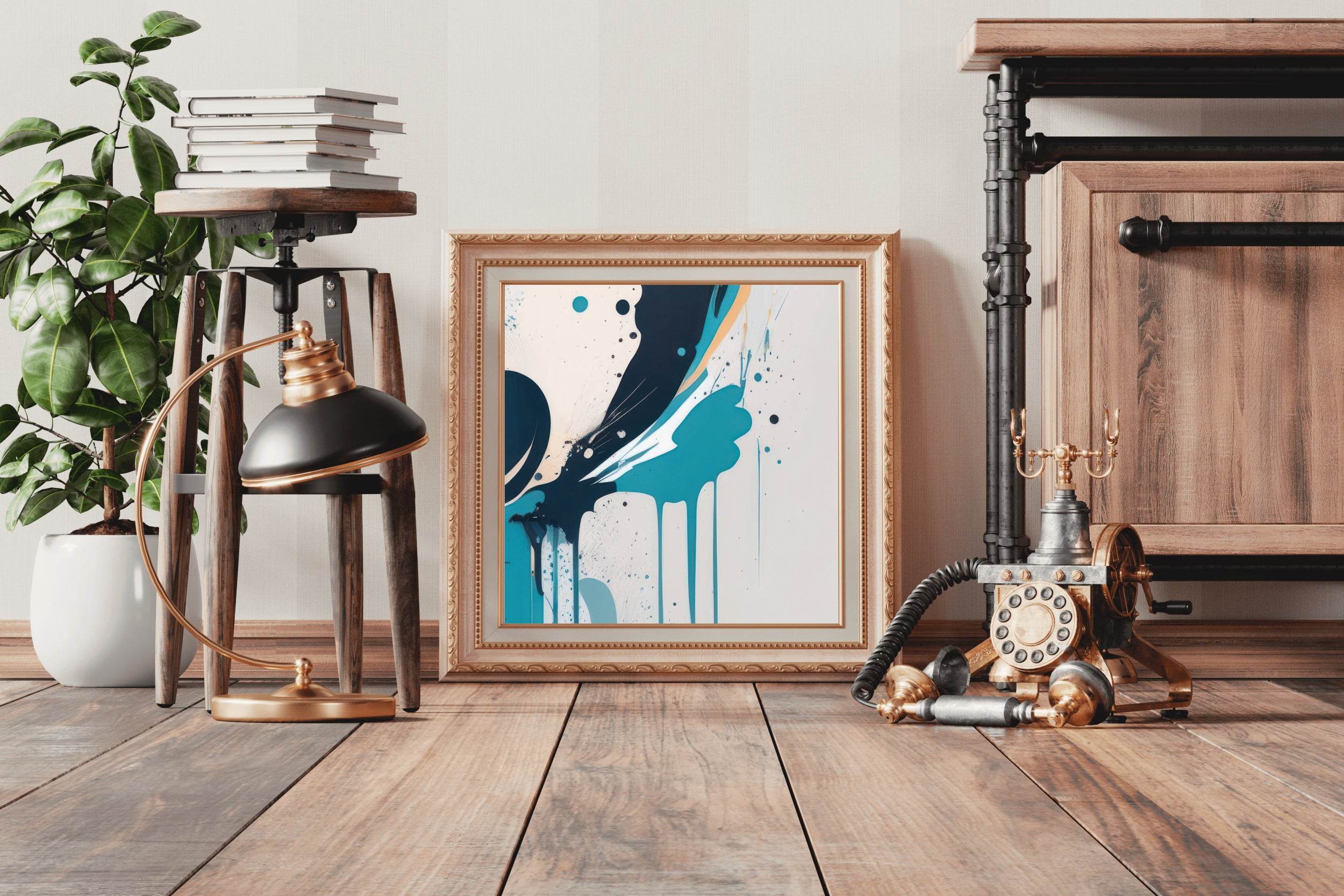 Liquid Paint On The Wall Abstract Wall Art - beink online art store