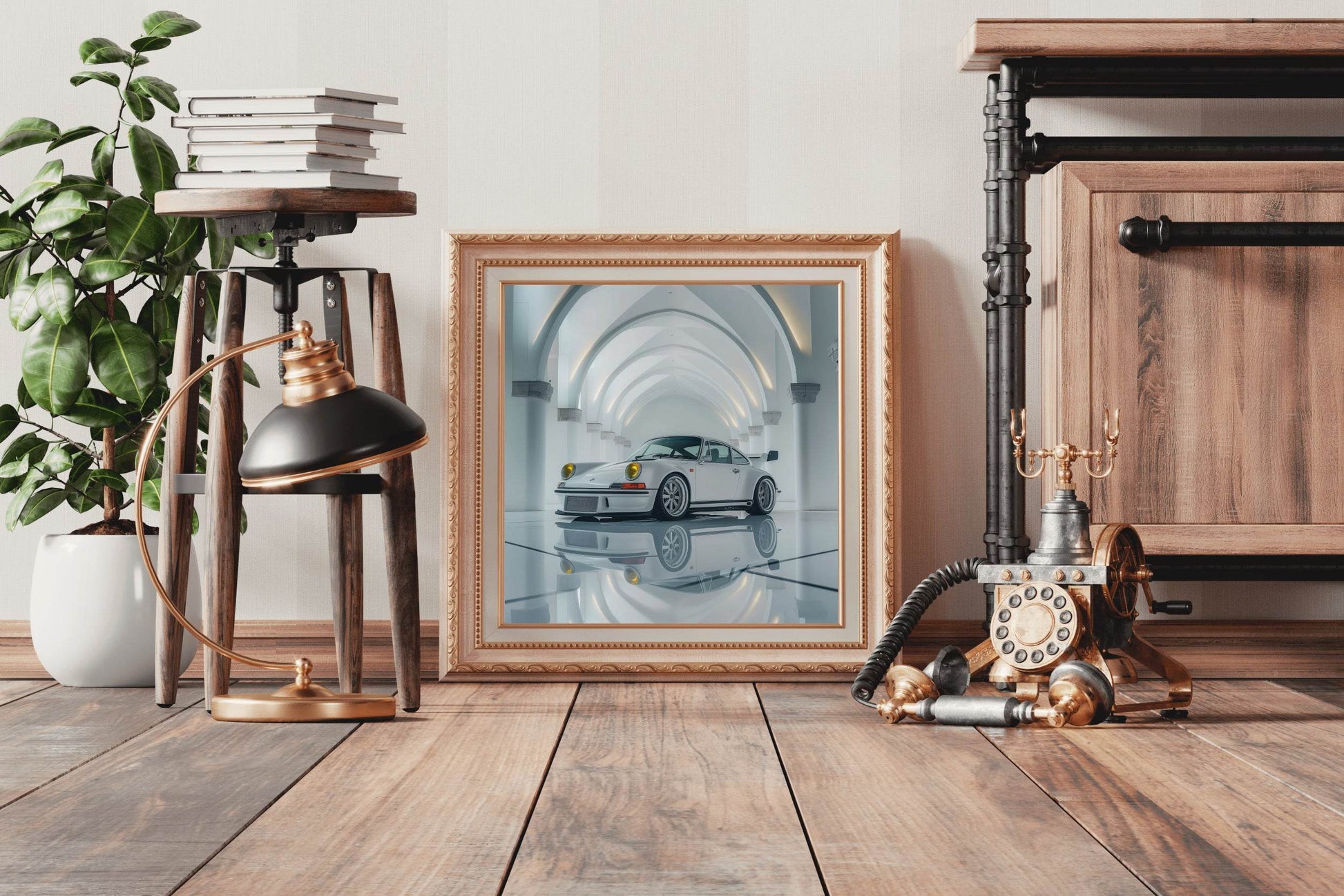 Silver Porsche GTR 911 Wall Art - beink online art store