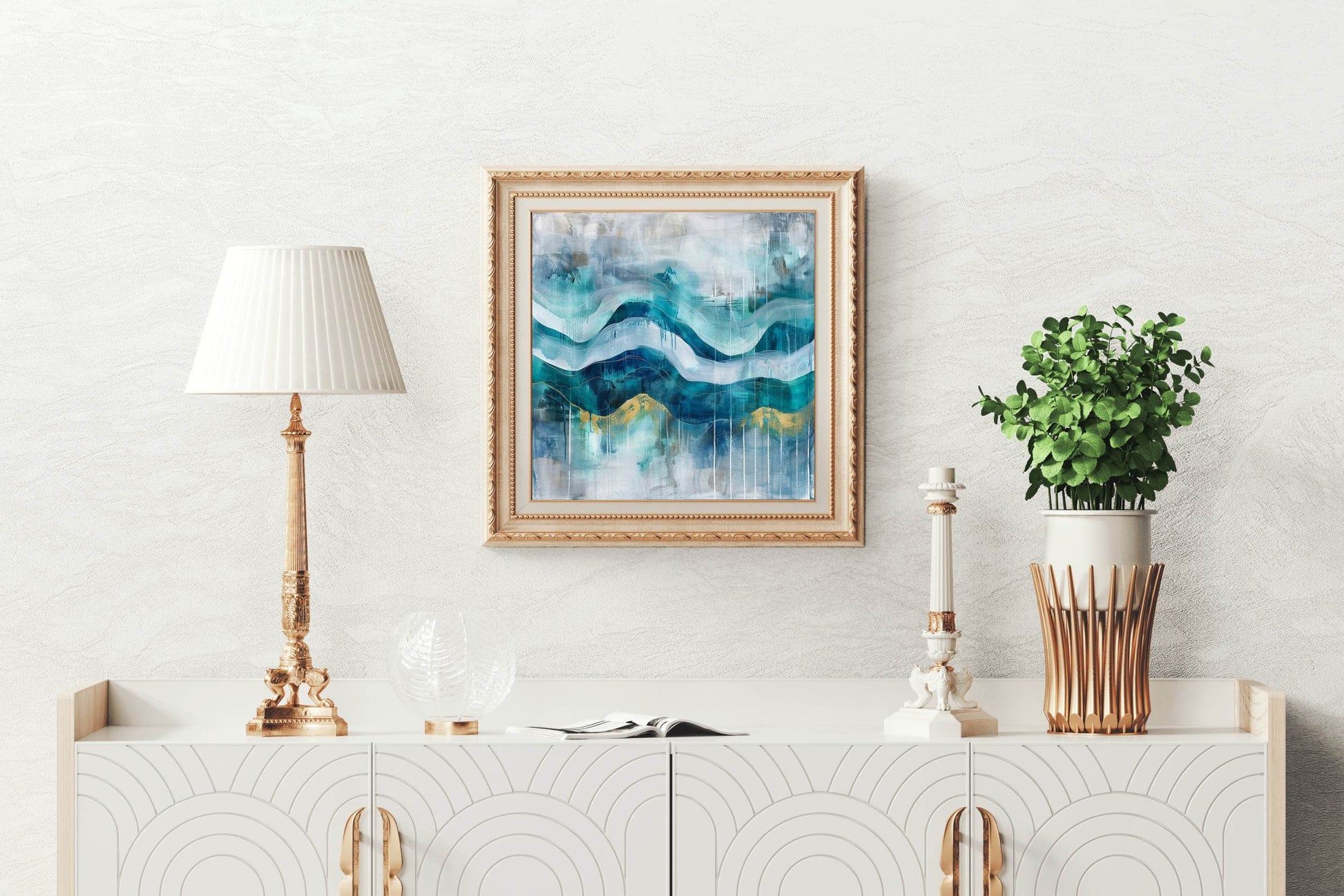 Mountain Brush Strokes Abstract Wall Art - beink online art store