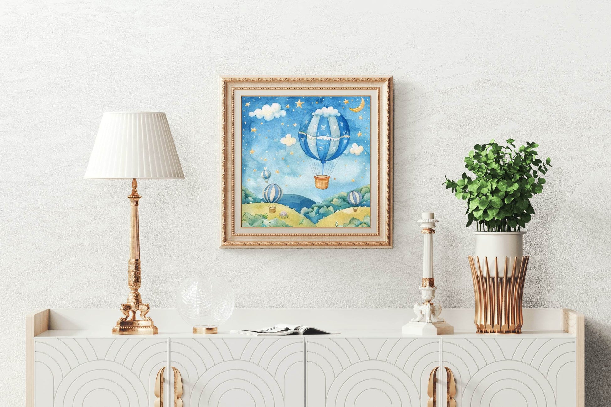 Watercolor Painting of Hot Air Balloon - beink online art store