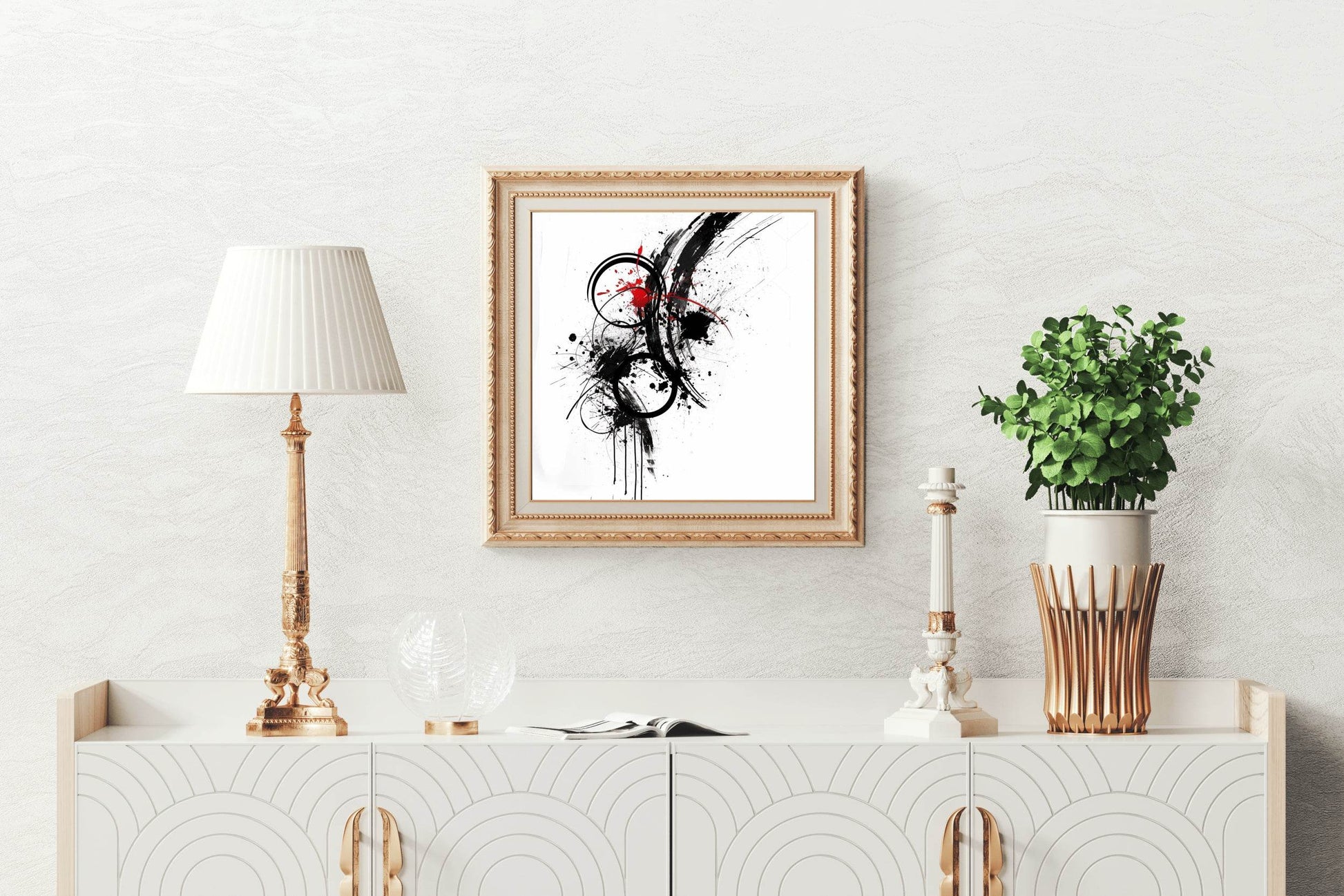 Black and Red Chaos Modern Wall Art - beink online art store