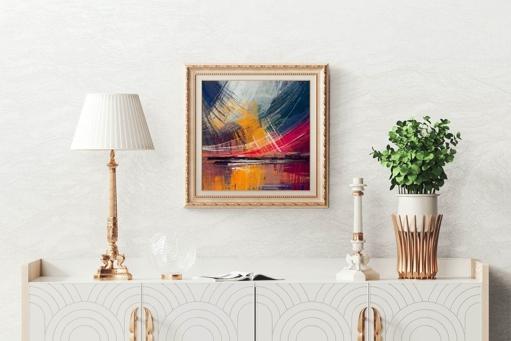 Thin Brush Strokes Abstract Wall Art - beink online art store
