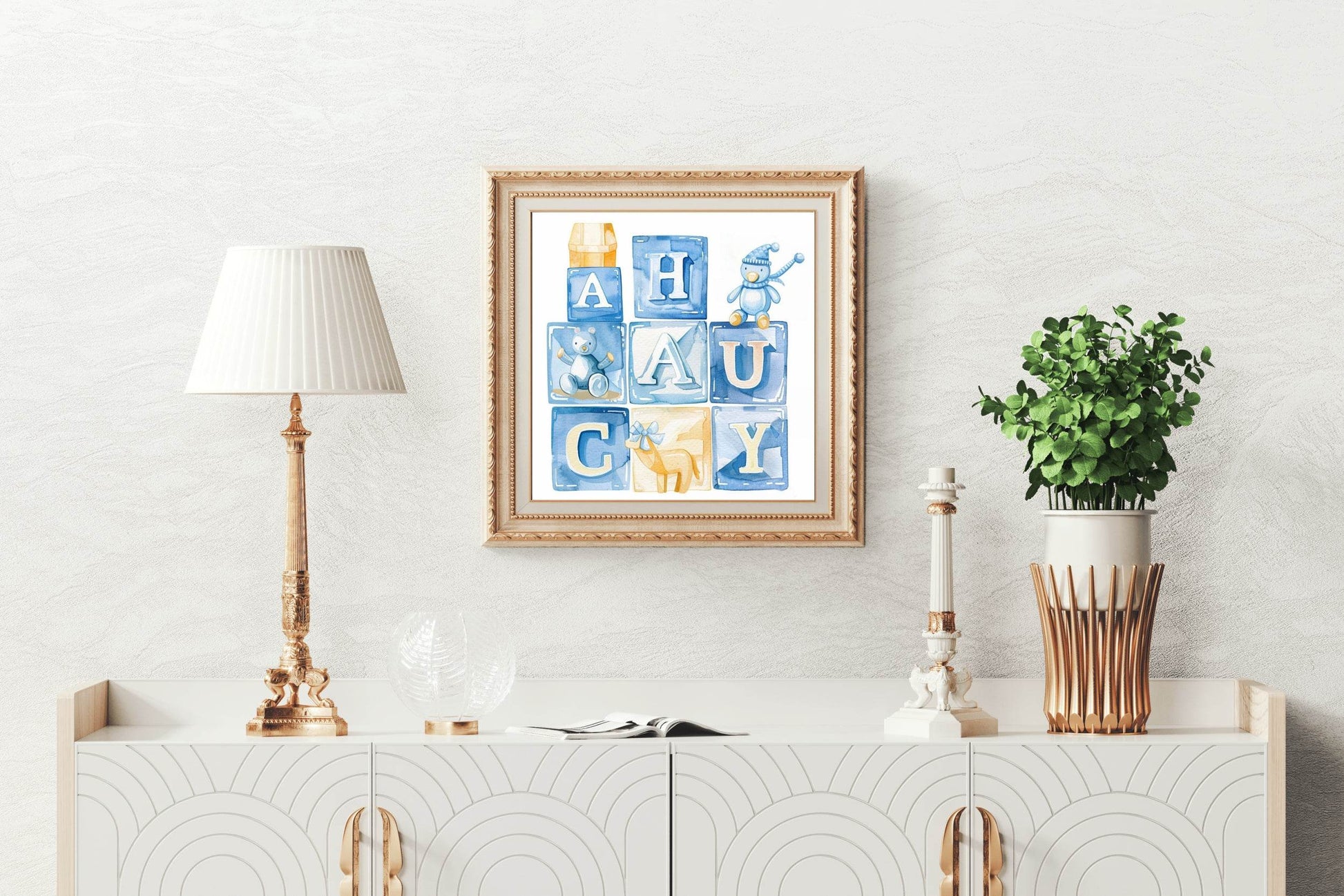 A Drawing of a Set of Watercolor Tiles - beink online art store