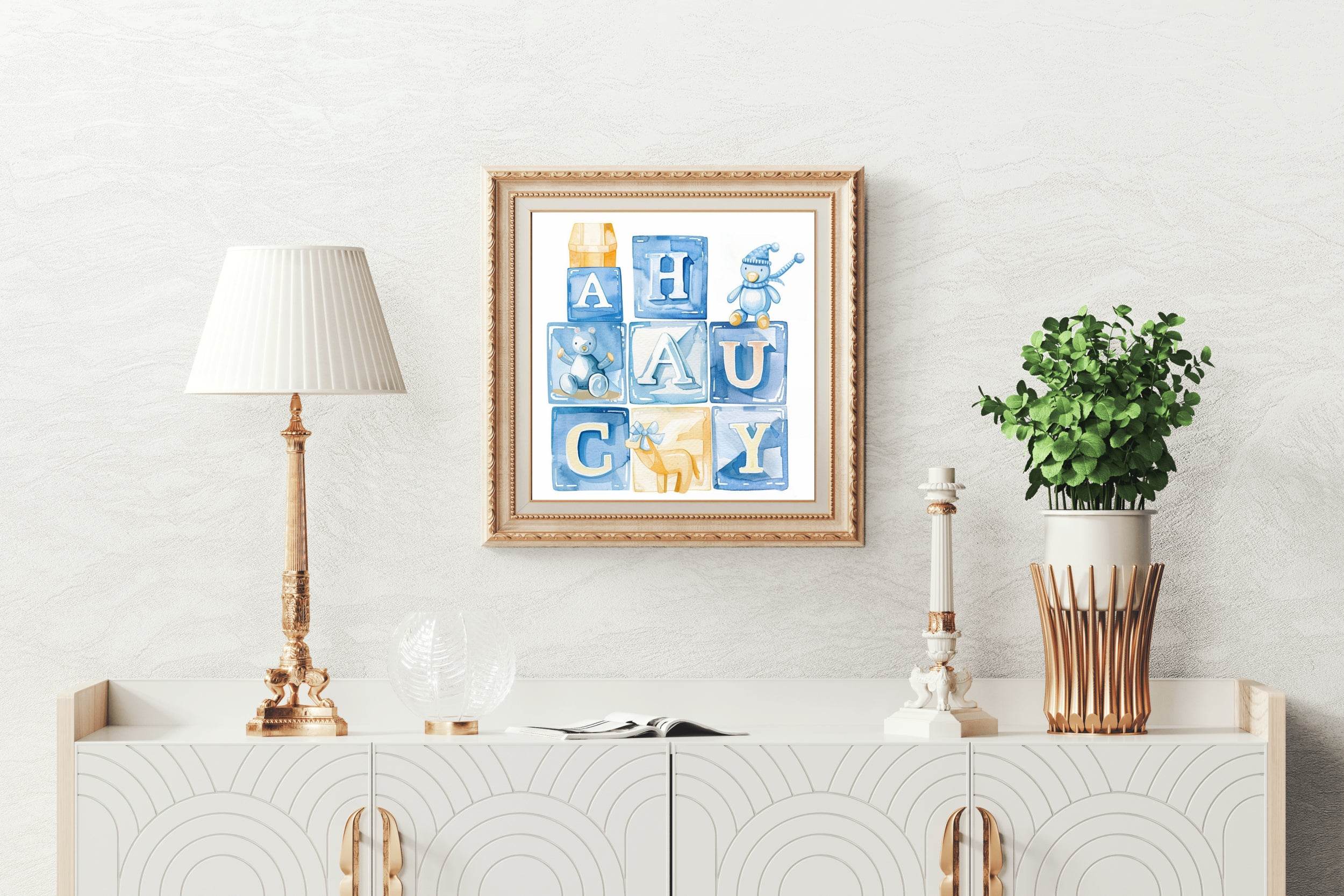 A Drawing of a Set of Watercolor Tiles - beink online art store