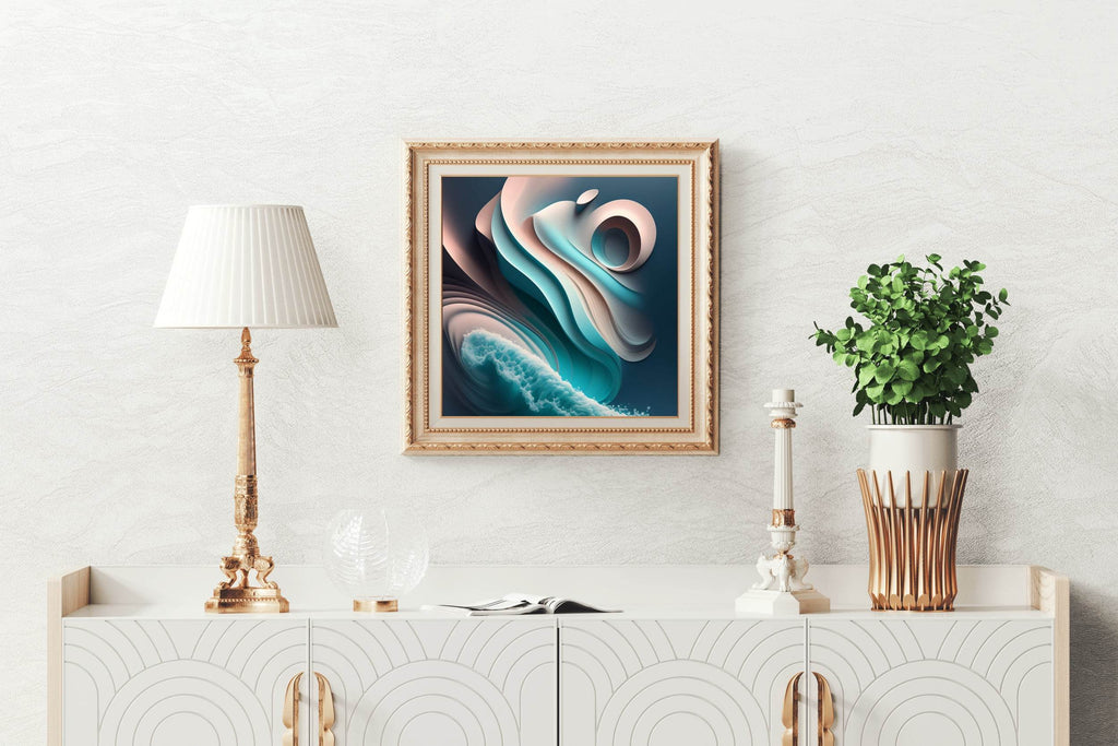 Colorful Water Wave Abstract Wall Art - beink online art store
