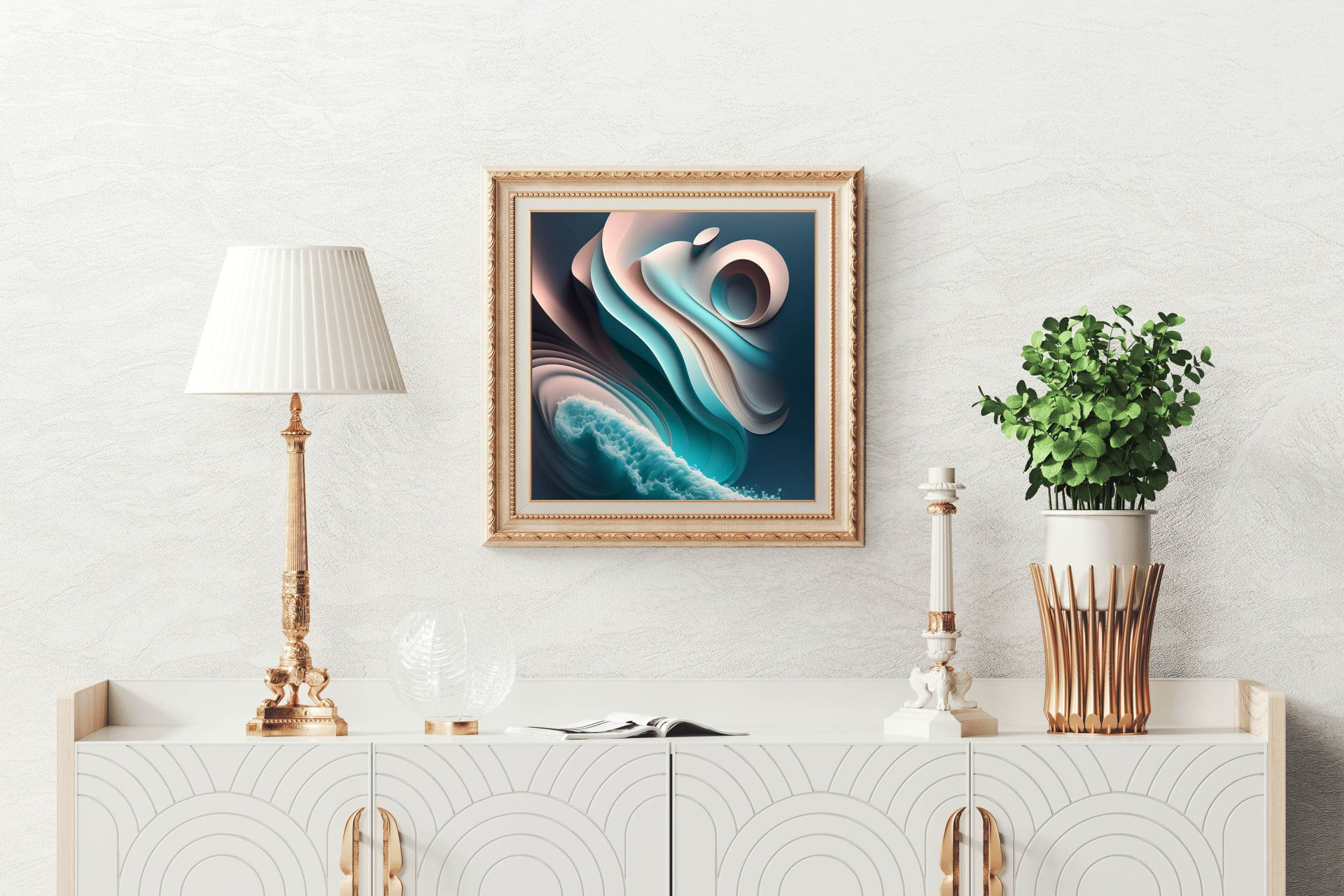 Colorful Water Wave Abstract Wall Art - beink online art store