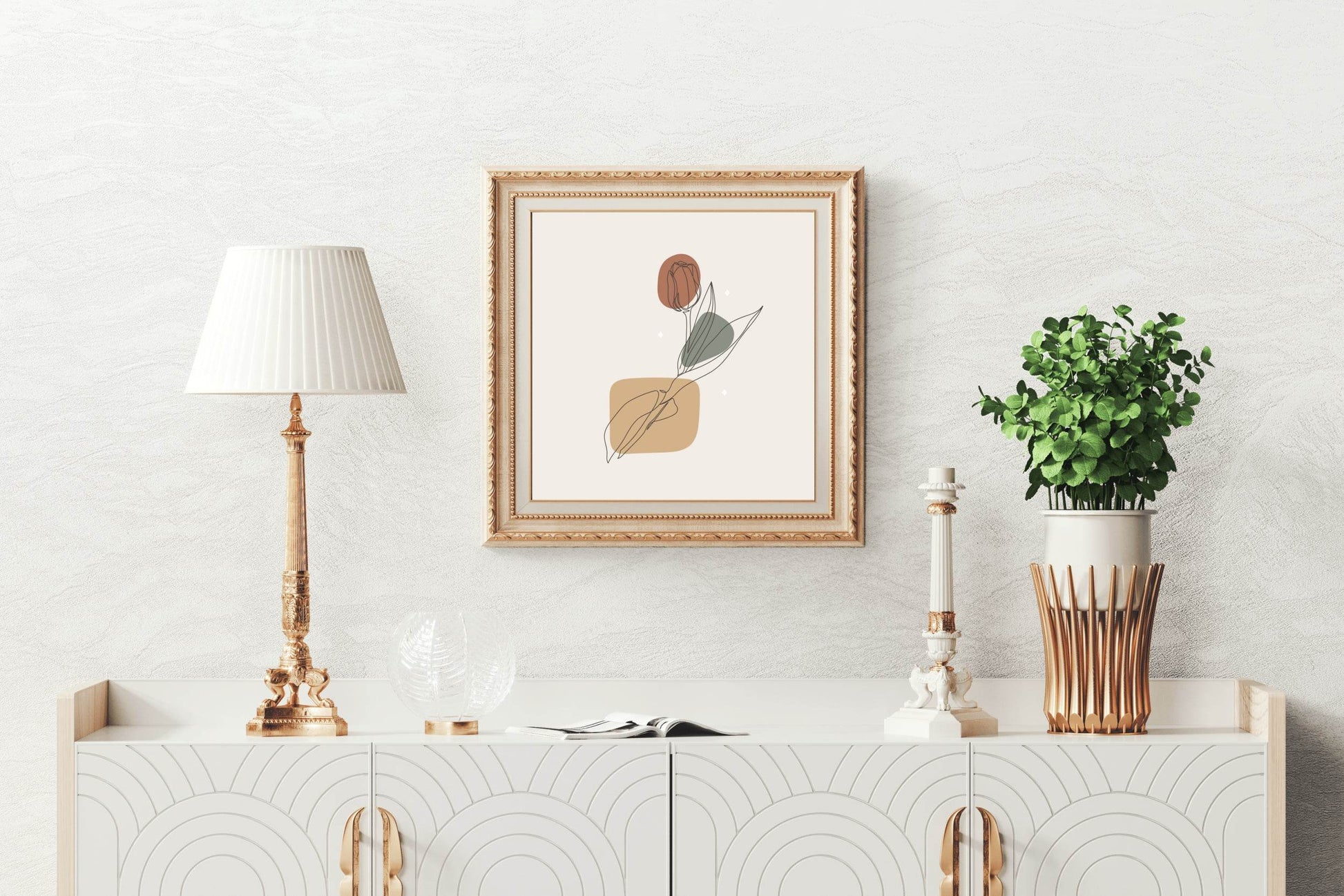 Anemone Flower Bud Line Art - beink online art store