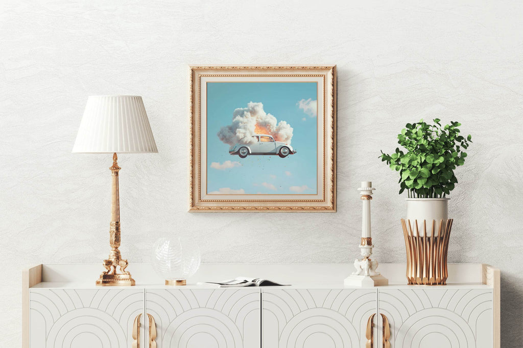 Folks Motor In Cloudy Sky Wall Art - beink online art store