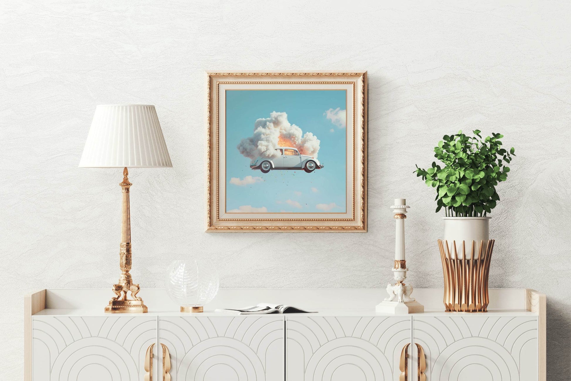 Folks Motor In Cloudy Sky Wall Art - beink online art store