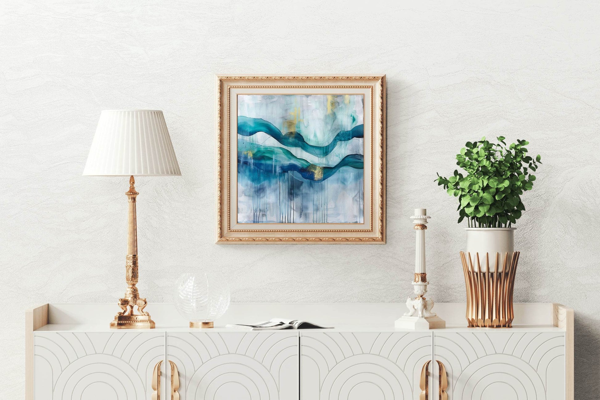 Elegent Water Paint Abstract Wall Art - beink online art store