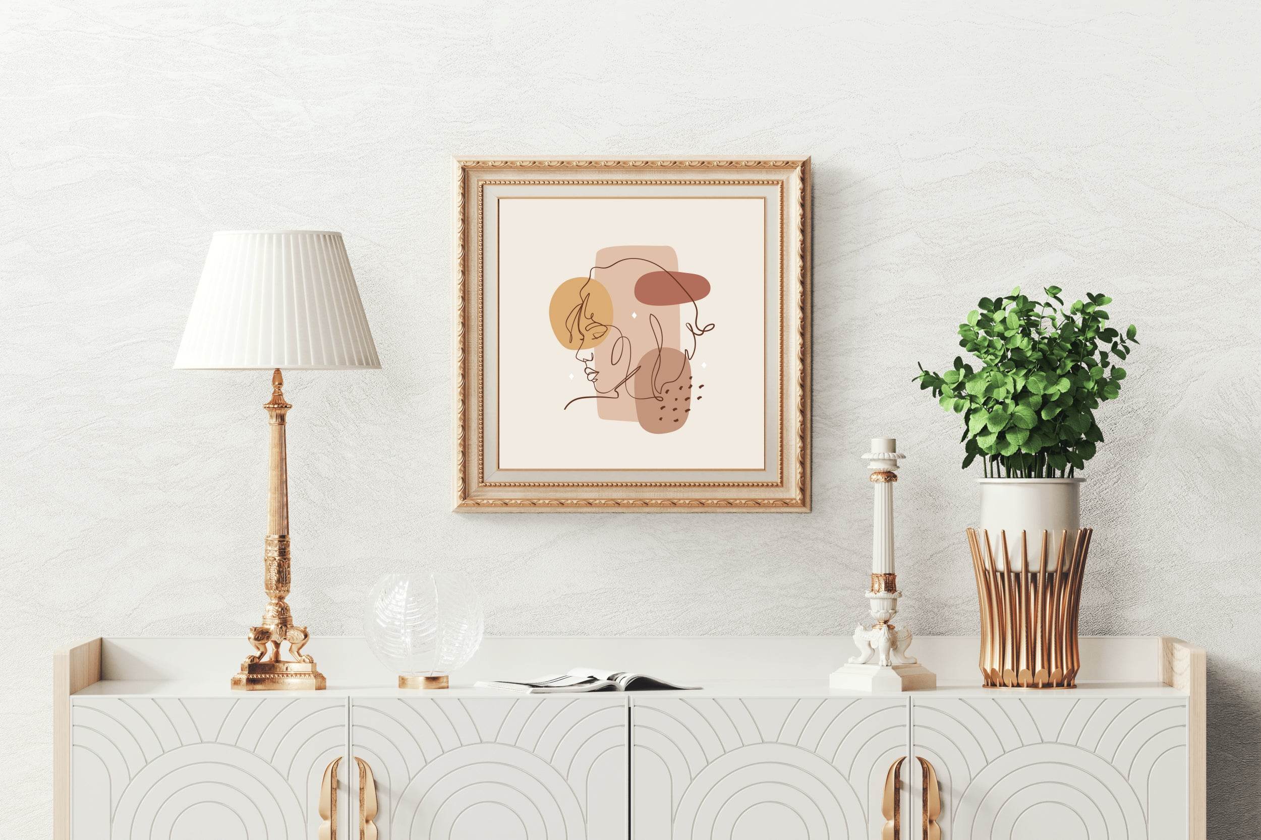 Female Linear Face Wall Art - beink online art store